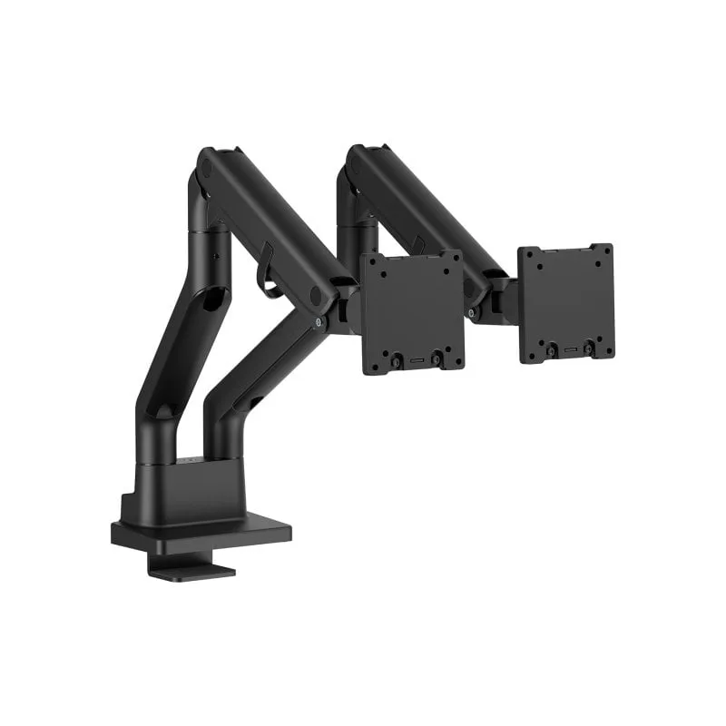 Kimex 015-3402 Supporto Monitor da Tavolo 2 Bracci Gas 24-45" VESA 75x75-100x100 Max 27Kg - immagine 1