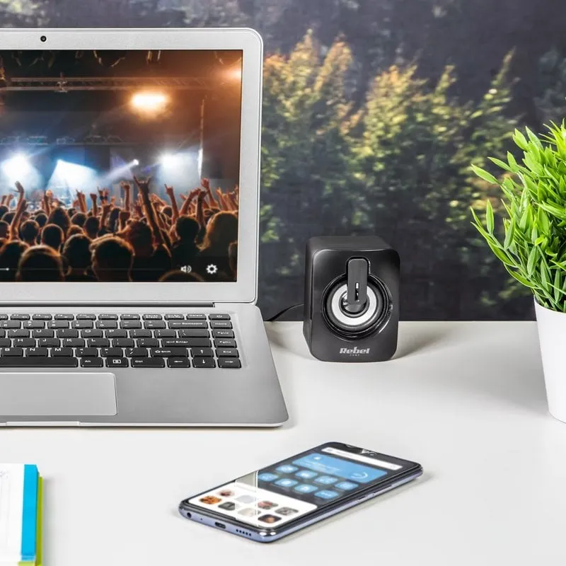 Altoparlanti Rebel PC 2.0 USB 6W con audio chiaro e design compatto - immagine 1