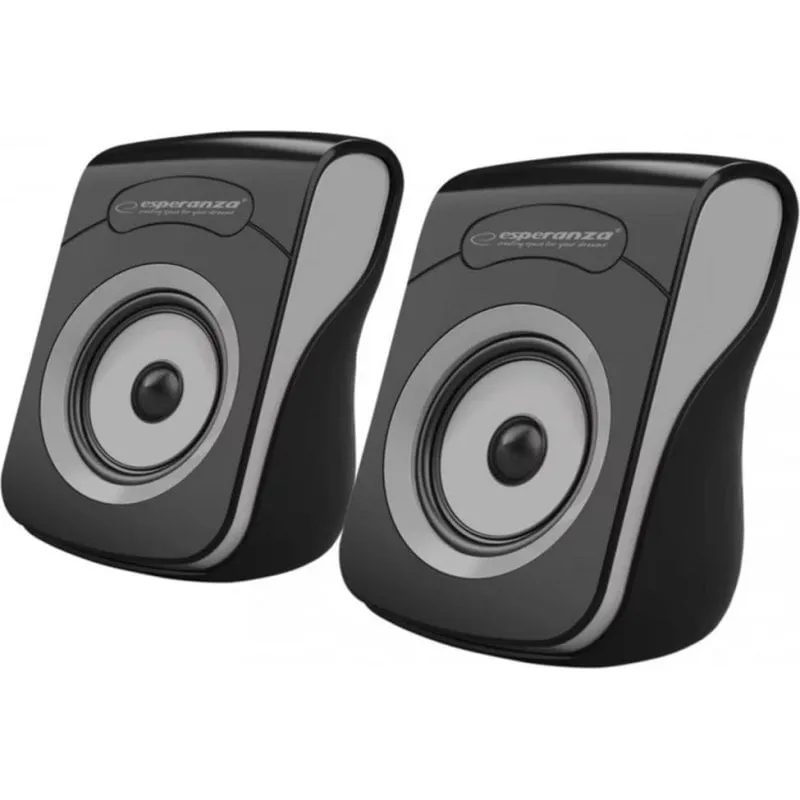 Altoparlanti Esperanza PC 2.0 USB 6W con ingresso jack 3,5 mm e design compatto - immagine 1