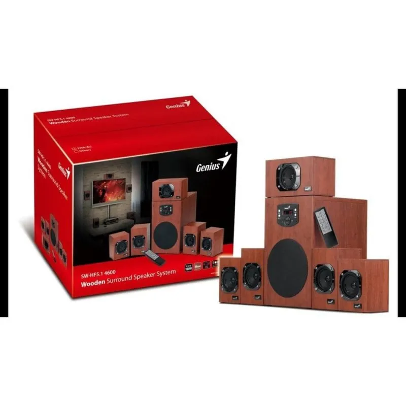 Altoparlanti Genius PC 100W con telecomando e finitura in legno - immagine 1