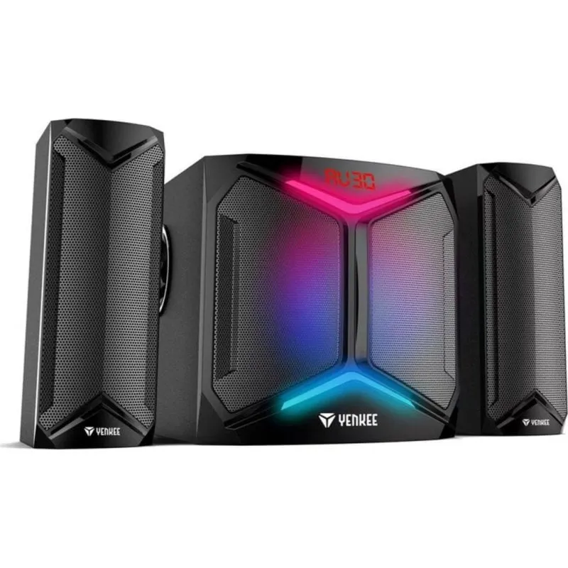 Altoparlanti Yenkee 2.1 Bluetooth 50W con telecomando e luce LED RGB - immagine 1