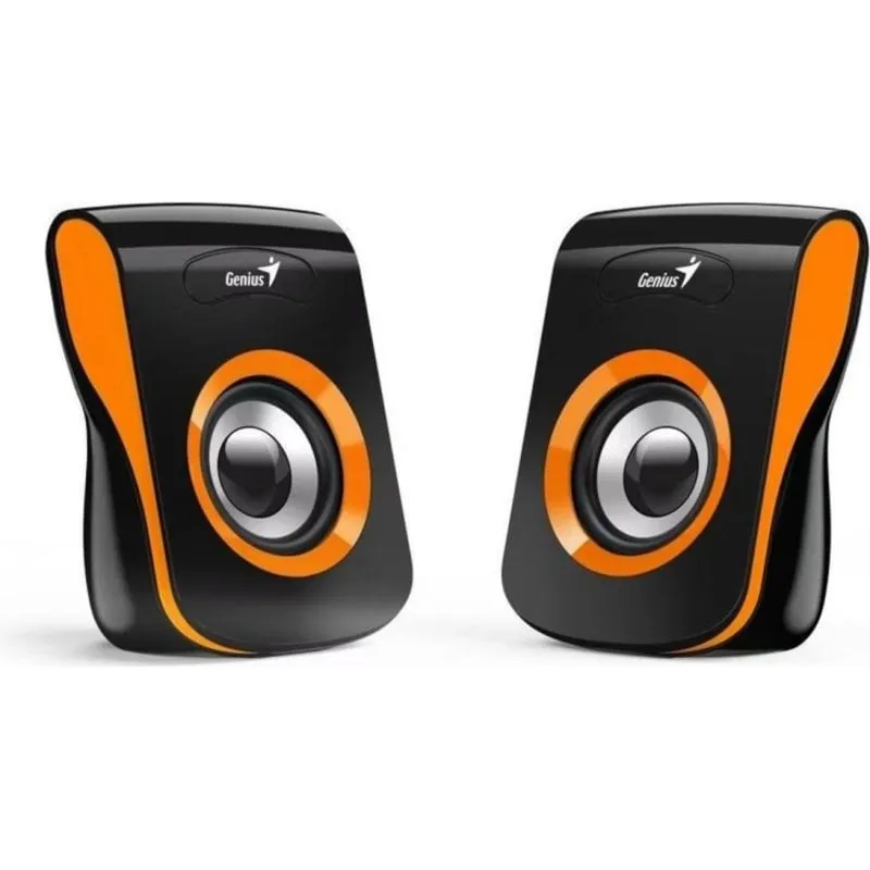 Altoparlanti Genius PC USB 2.0 6W Arancione e Nero - immagine 1