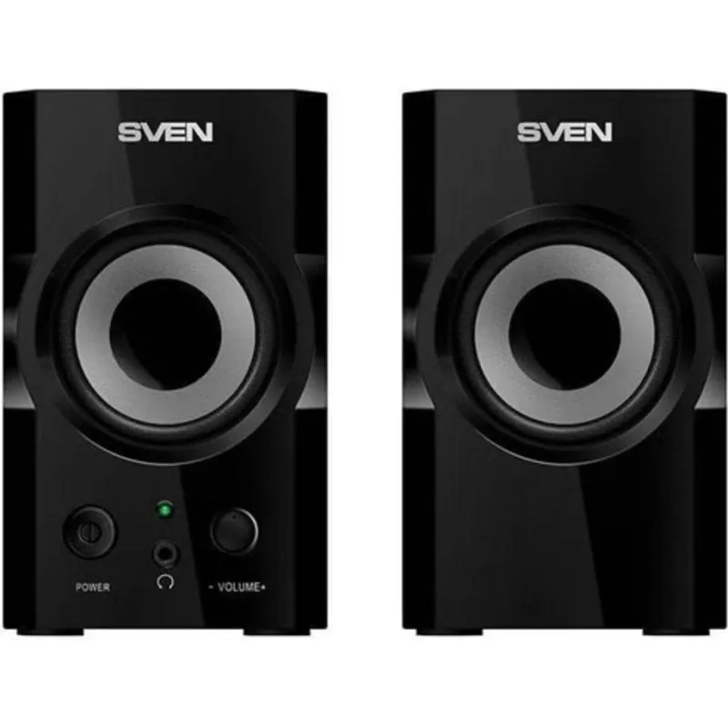 Altoparlanti Sven PC USB 6W stereo nero compatto e potente - immagine 1