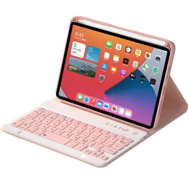 Custodia per tablet Royal Bailey HK209 Bluetooth Tastiera iPad 10.9 Rosa - immagine 1