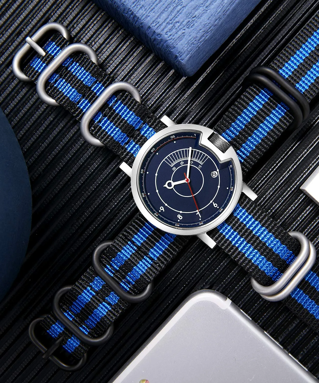 BINLUN Cinturino per Orologio in Nylon Cinturini Militare Premium Balistico Multicolori per Uomo Donna 18 mm 19 mm 20 mm 21 mm 22 mm 23 mm 24 mm con Fibbia in Acciaio Inossidabile Argento/Nero - immagine 4