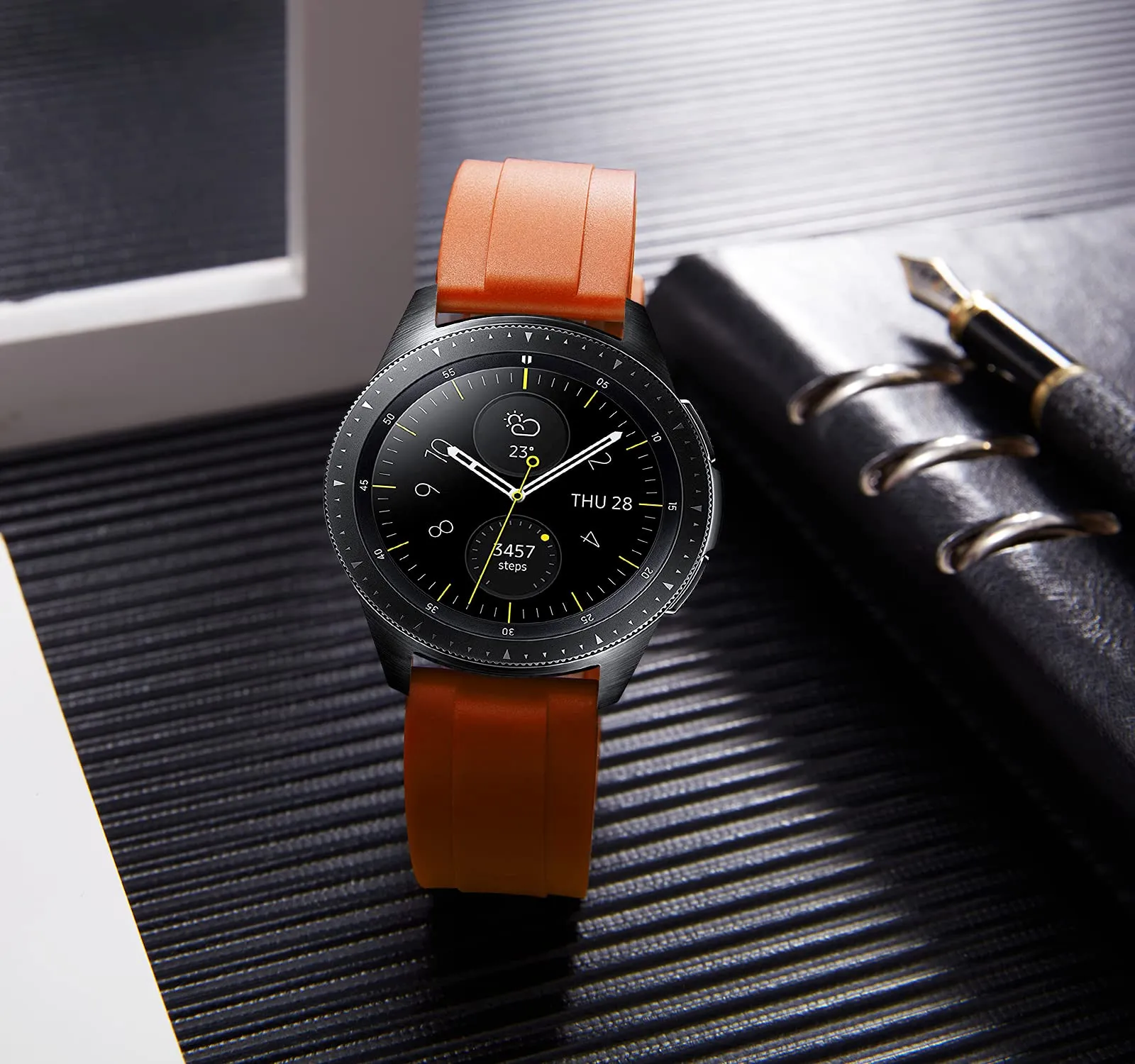 BINLUN Cinturini per Orologio in Silicone a Sgancio Rapido Cinturino in Gomma Sportivo 18mm 19mm 20mm 21mm 22mm 24mm Cinturini di Ricambio per Smartwatches per Uomo e Donna (24mm, Arancia) - immagine 5