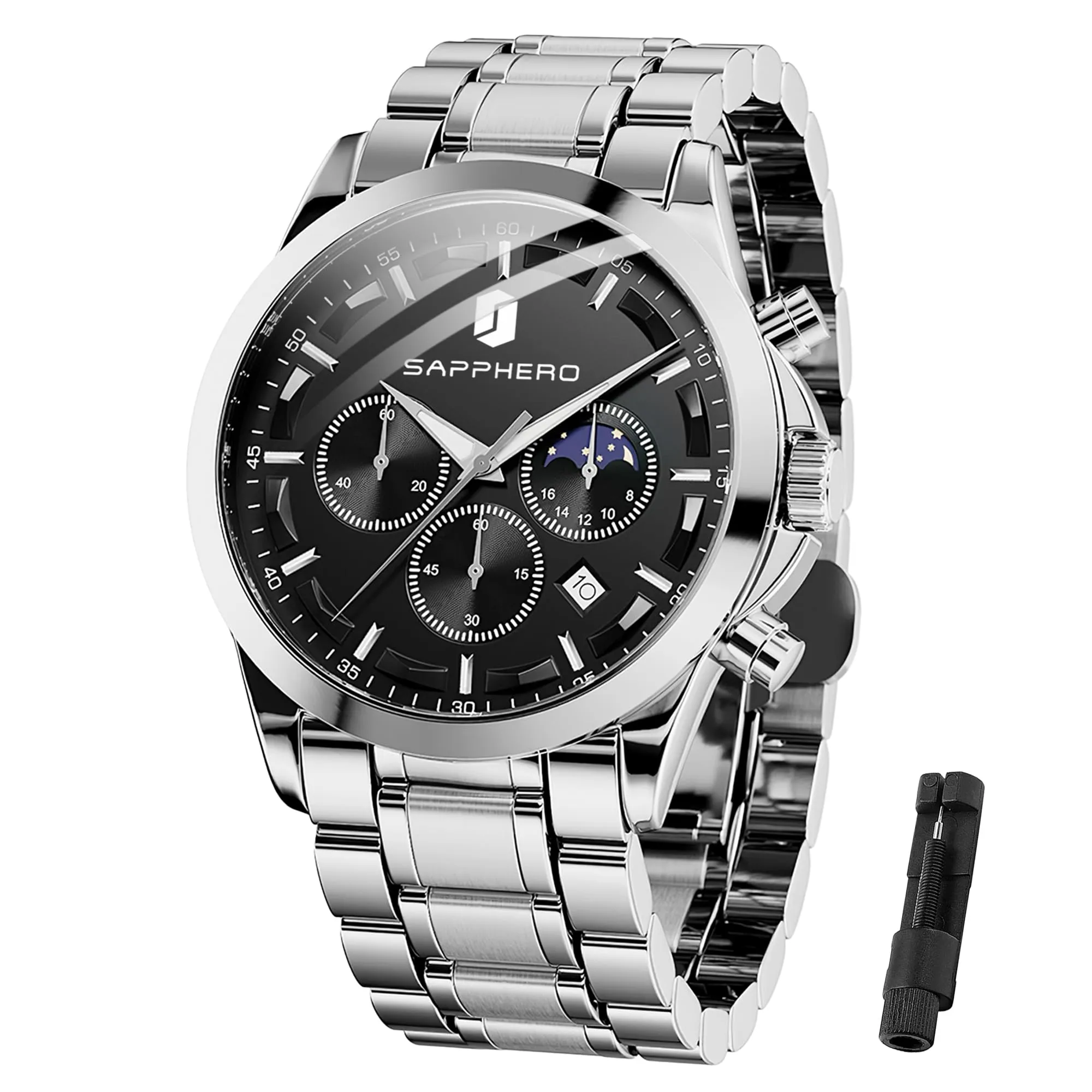 BENYAR BY Orologio da uomo quarzo analogico Cronografi Orologi uomo Regali - immagine 1