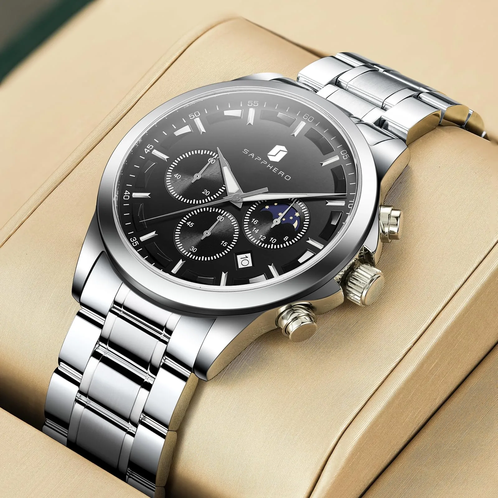 BENYAR BY Orologio da uomo quarzo analogico Cronografi Orologi uomo Regali - immagine 6
