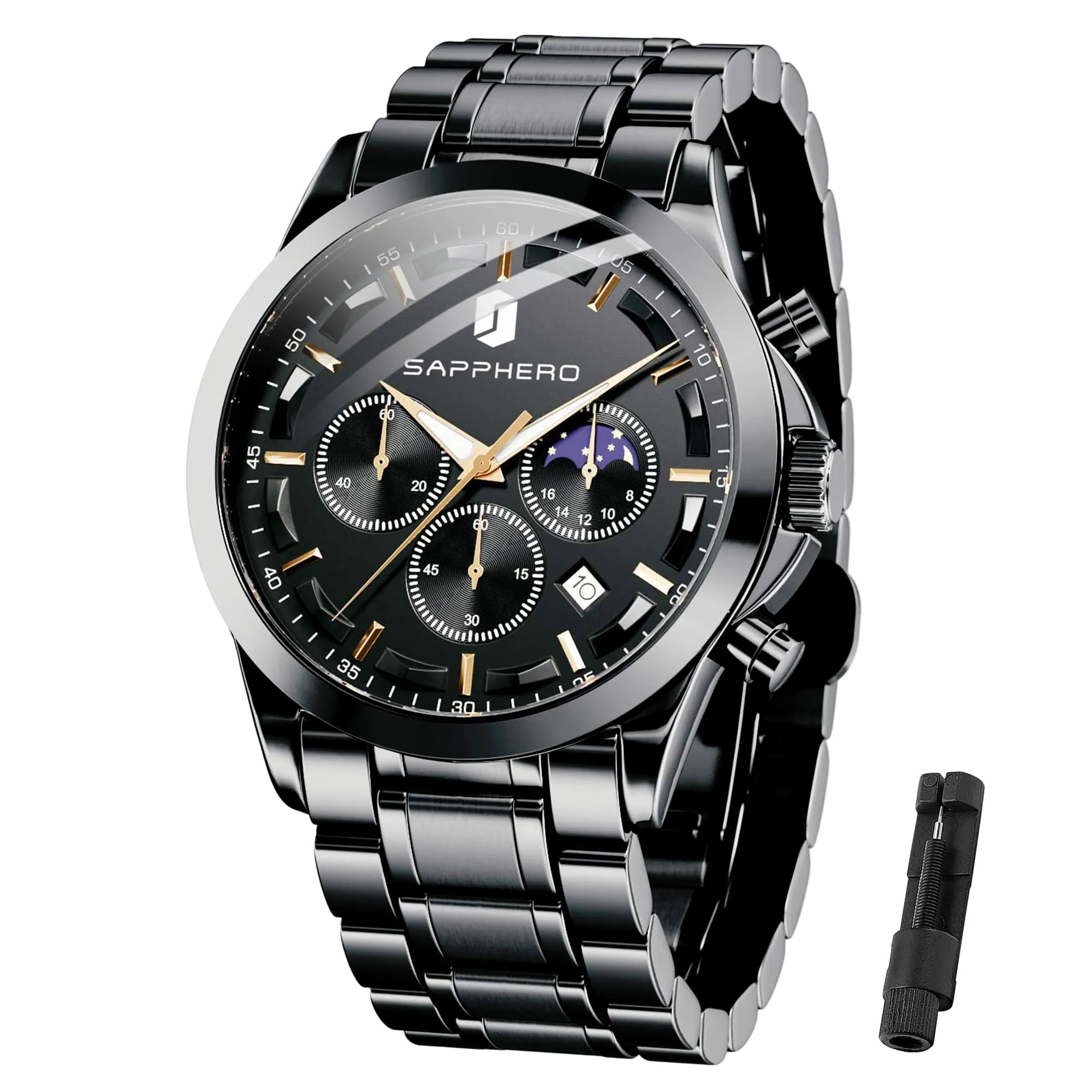 BENYAR BY Orologio da uomo quarzo analogico Cronografi Orologi uomo Regali - immagine 1