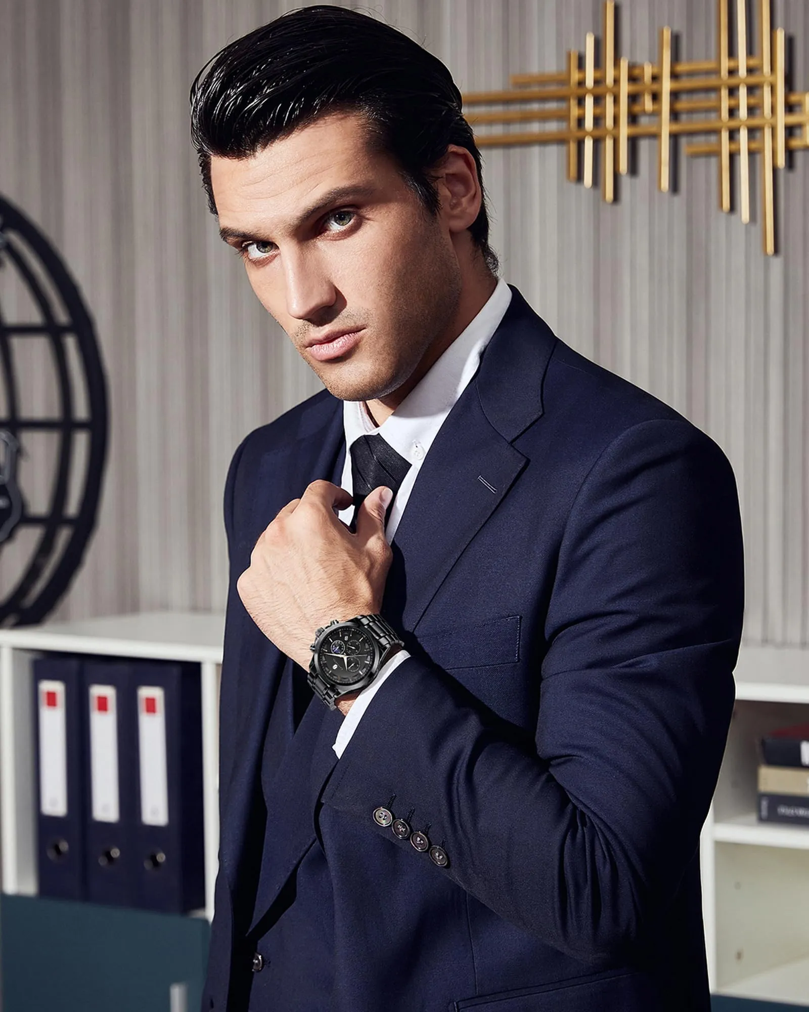 BENYAR BY Orologio da uomo quarzo analogico Cronografi Orologi uomo Regali - immagine 2