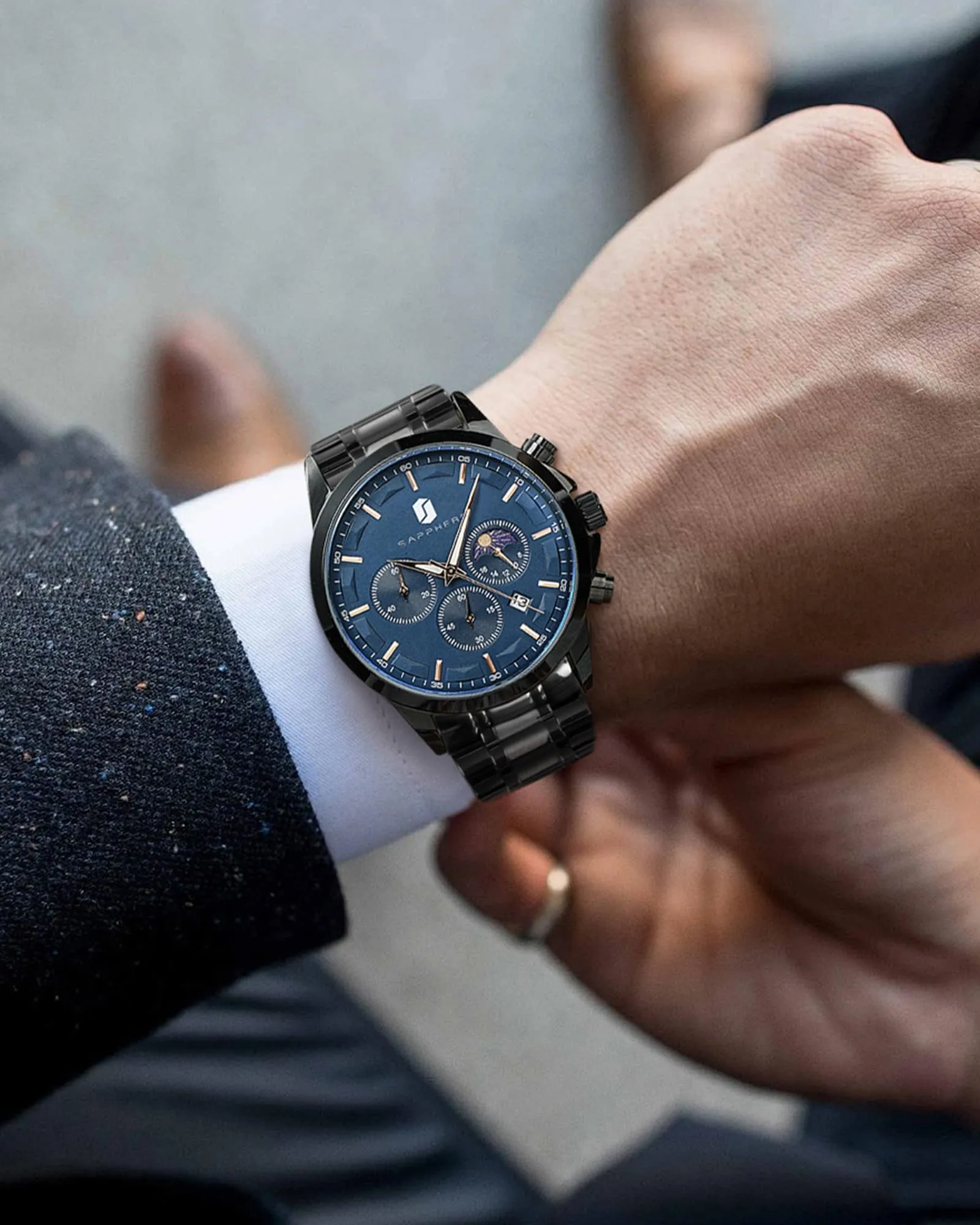 BENYAR BY Orologio da uomo quarzo analogico Cronografi Orologi uomo Regali - immagine 3