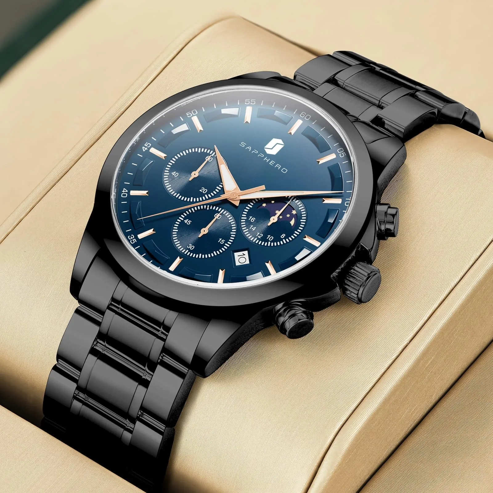 BENYAR BY Orologio da uomo quarzo analogico Cronografi Orologi uomo Regali - immagine 6