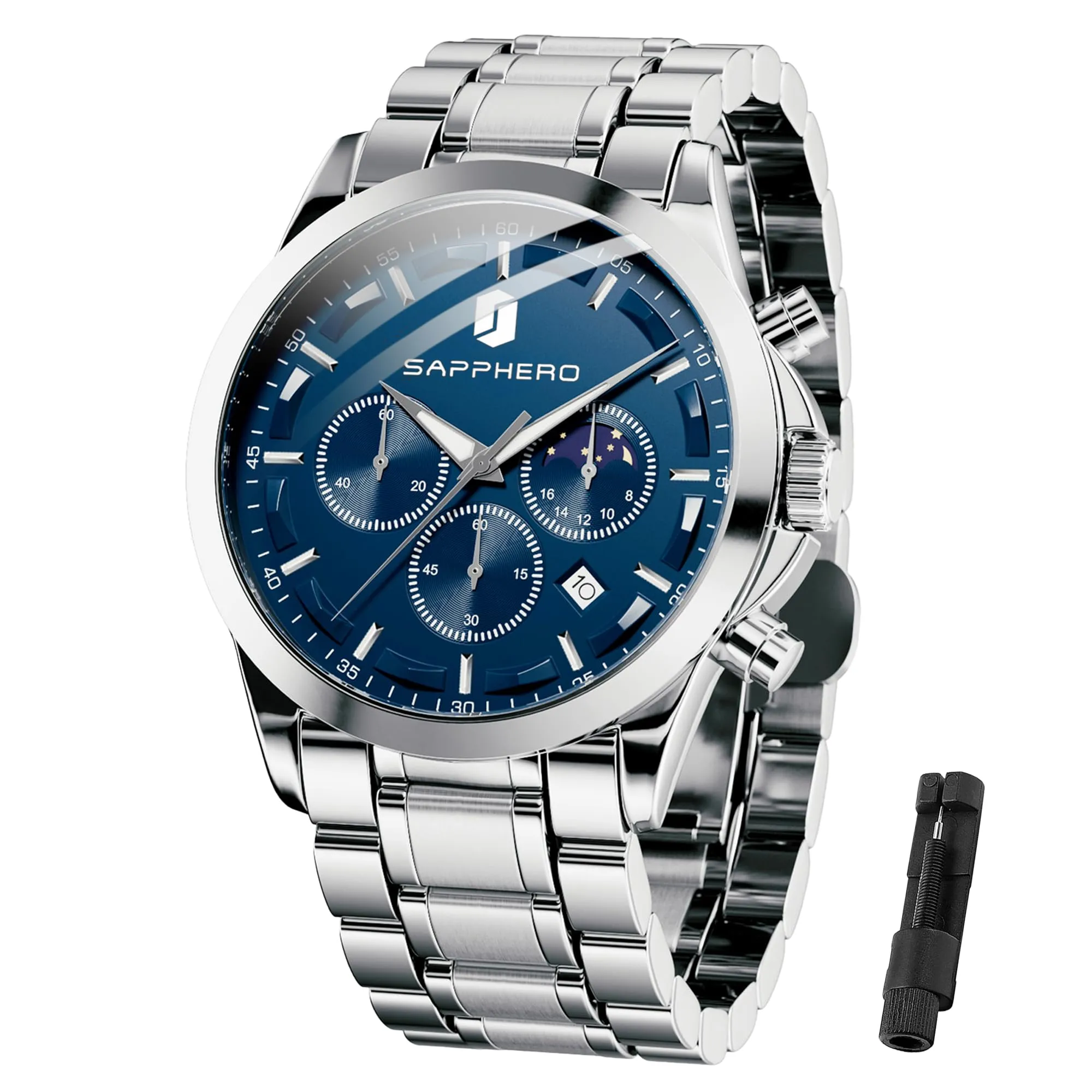 BENYAR BY Orologio da uomo quarzo analogico Cronografi Orologi uomo Regali - immagine 1