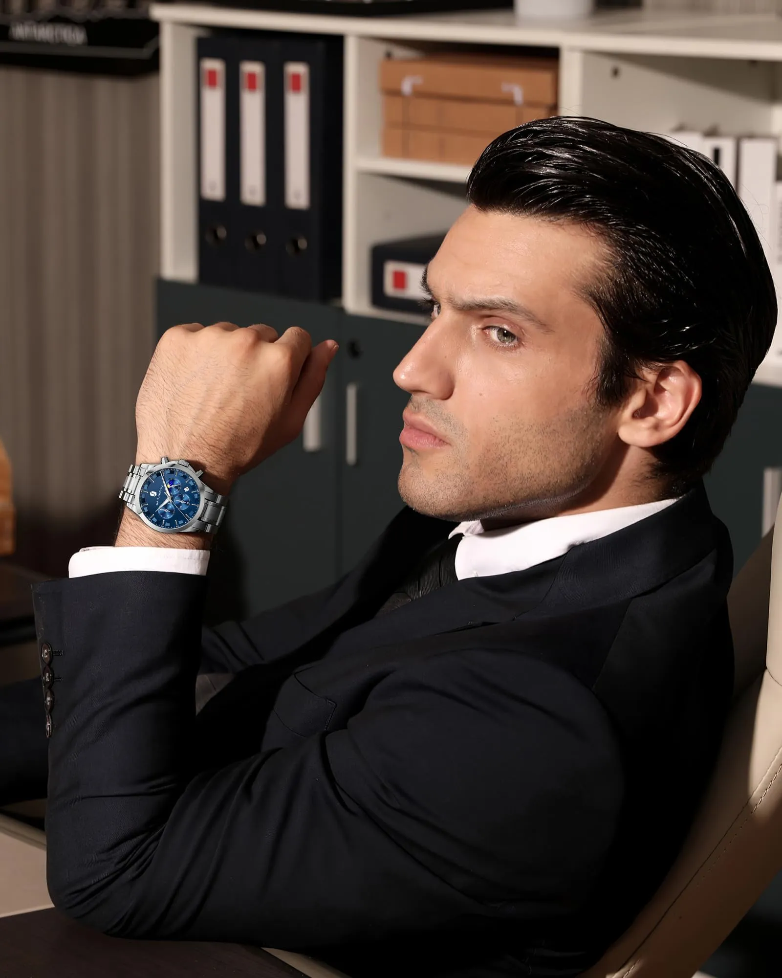 BENYAR BY Orologio da uomo quarzo analogico Cronografi Orologi uomo Regali - immagine 2