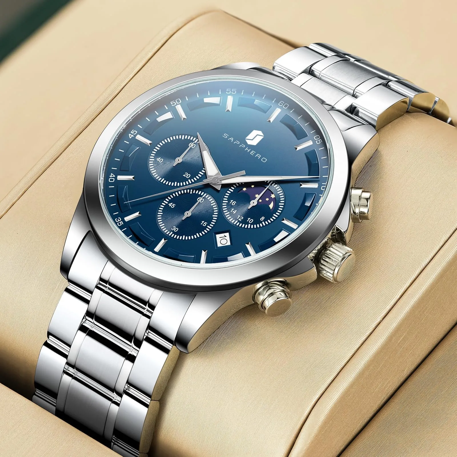 BENYAR BY Orologio da uomo quarzo analogico Cronografi Orologi uomo Regali - immagine 6