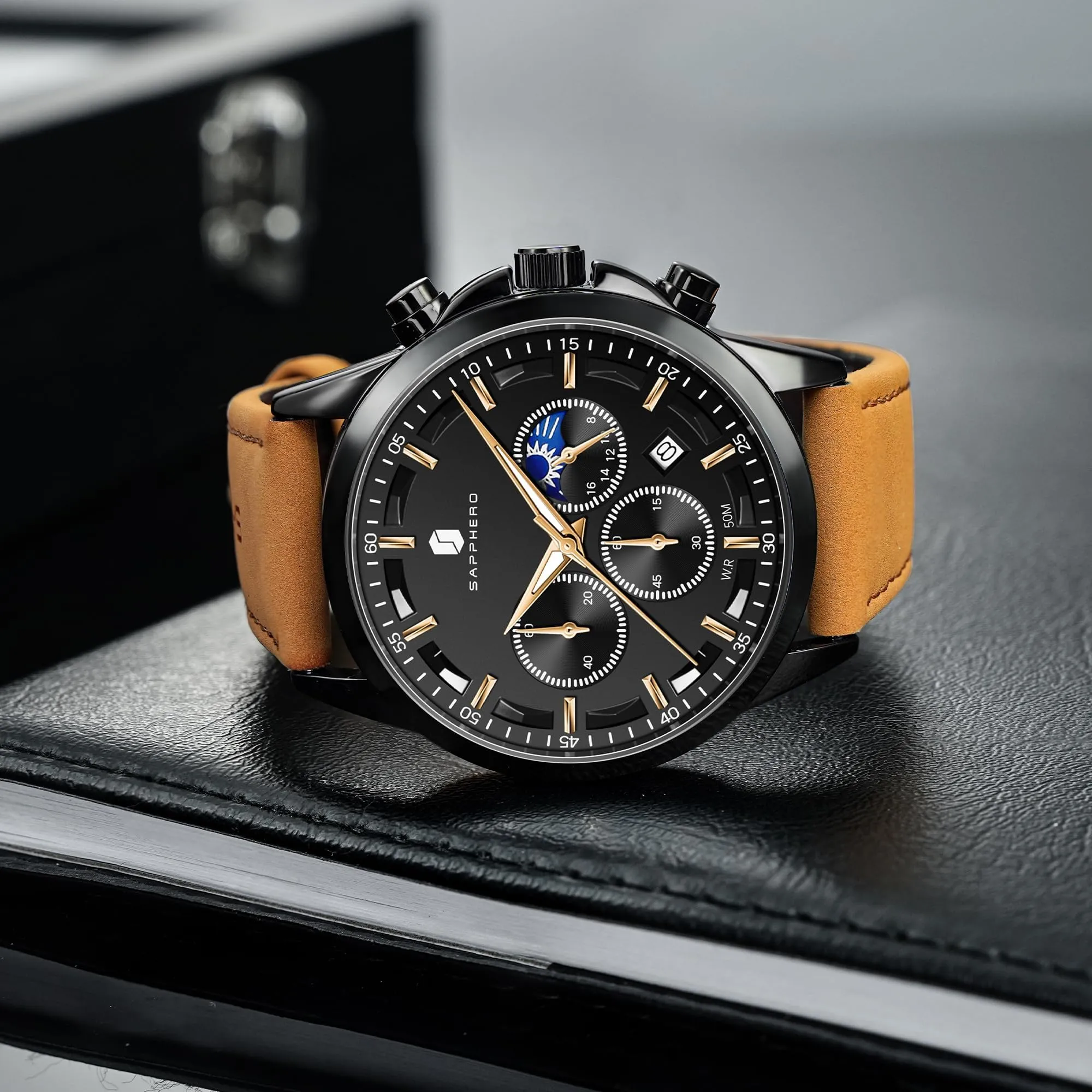 BENYAR BY Orologio da uomo quarzo analogico Cronografi Orologi uomo Regali - immagine 5