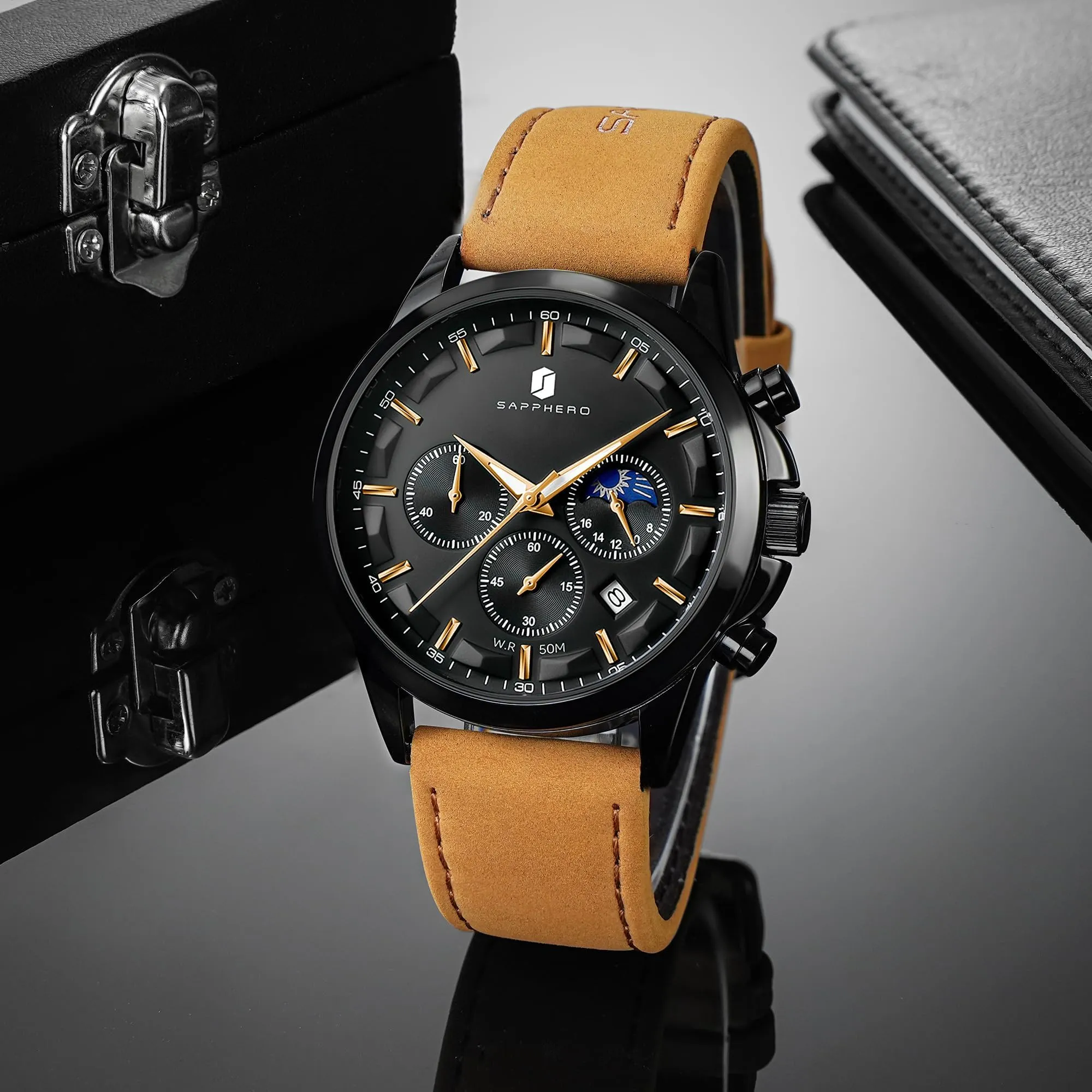 BENYAR BY Orologio da uomo quarzo analogico Cronografi Orologi uomo Regali - immagine 6