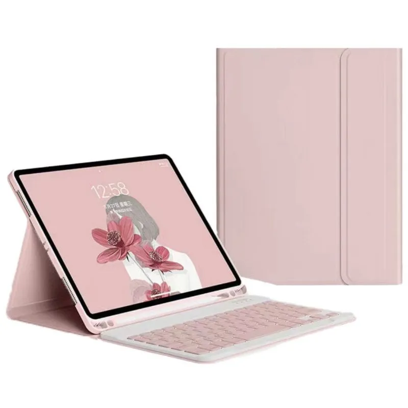 Custodia Royal Bailey PS-M713D Bluetooth Tastiera per Huawei MatePad 11 Rosa - immagine 1