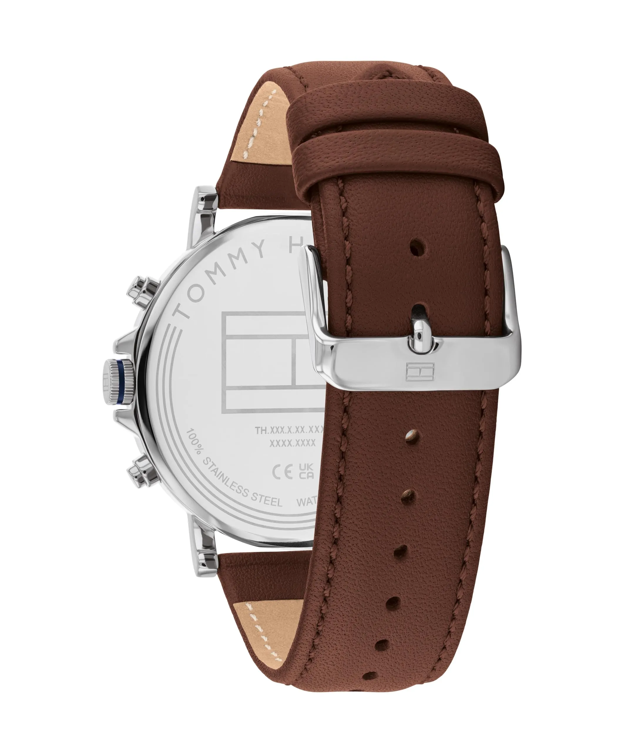 Tommy Hilfiger Orologio Analogico Multifunzione al Quarzo da Uomo con Cinturino in Pelle Marrone - 1710585 - immagine 3