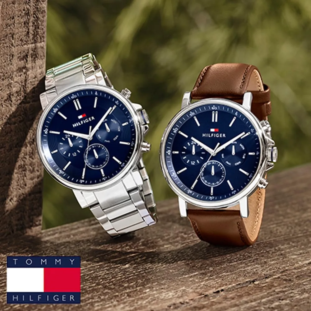 Tommy Hilfiger Orologio Analogico Multifunzione al Quarzo da Uomo con Cinturino in Pelle Marrone - 1710585 - immagine 6