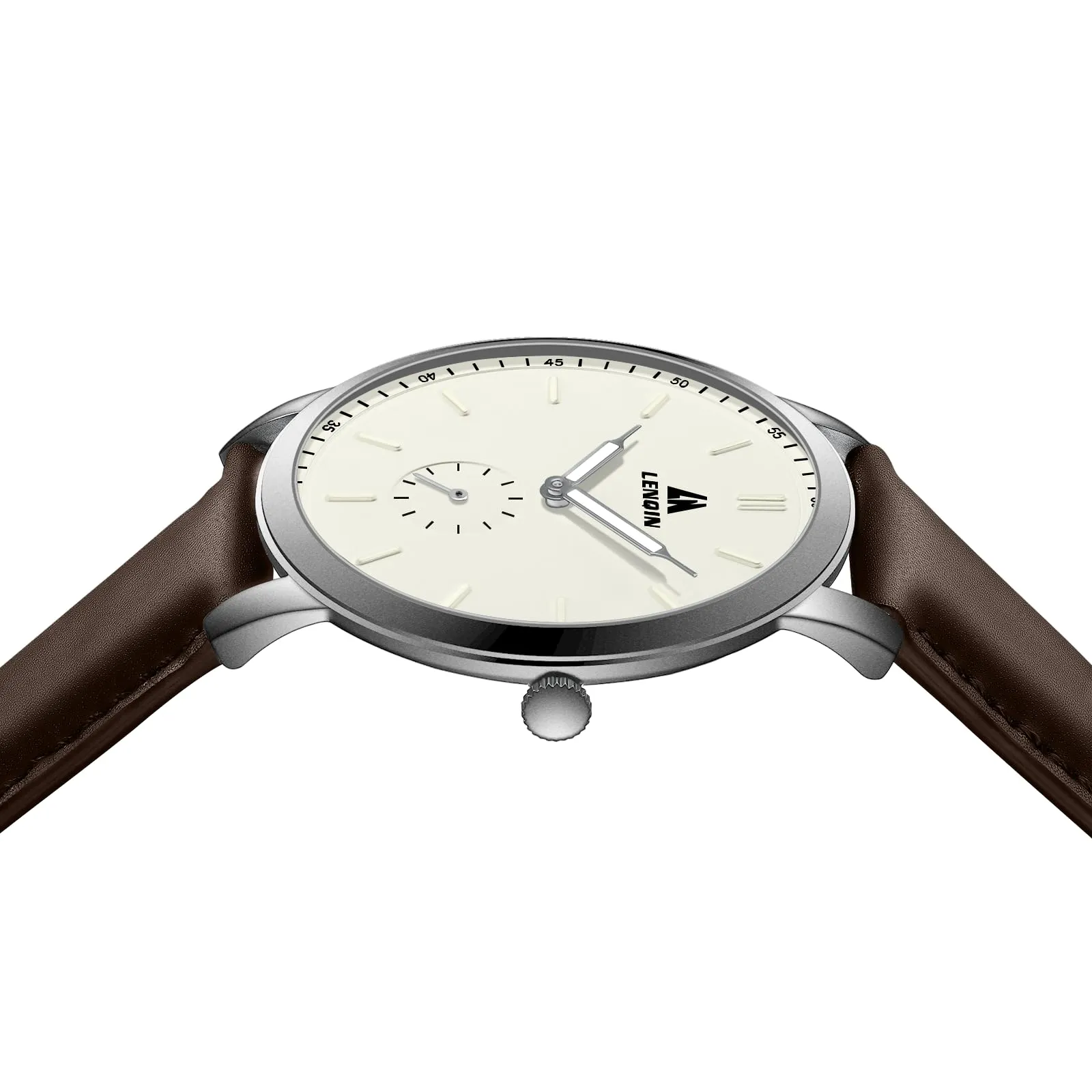 LN LENQIN Orologio Uomo Analogico Al Quarzo 30M Impermeabile Orologi Da Polso Da Uomo Moda Business Orologio da Di Design Cinturino in Pelle - immagine 5