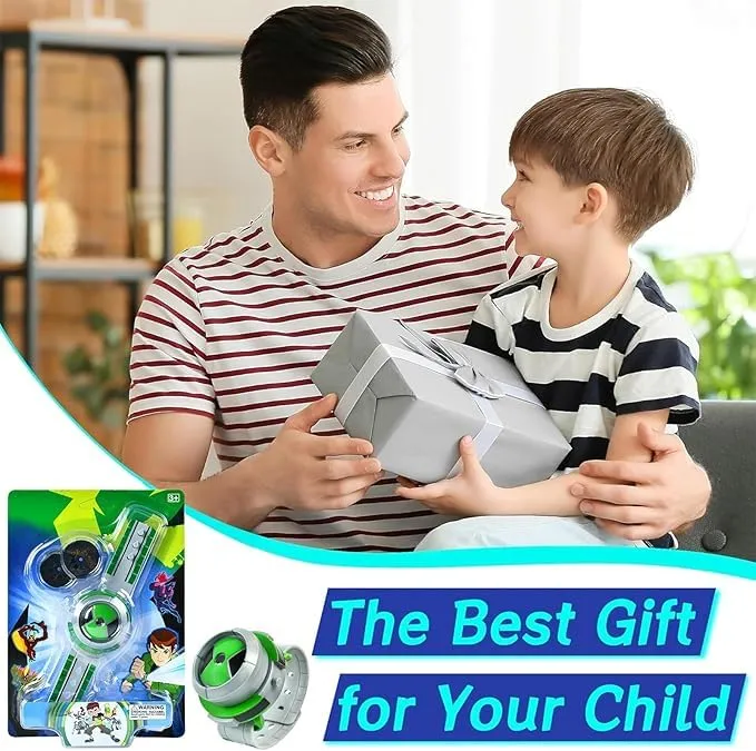 Mstnoixgc Orologio Bambino Cartoni, Orologio Proiettore Bambini, Orologio da Polso Proiettore, Orologio Giocattolo per Bambini, con 8 Motivi di Proiezione,per Giochi di Ruolo per Ragazzi e Ragazze - immagine 6