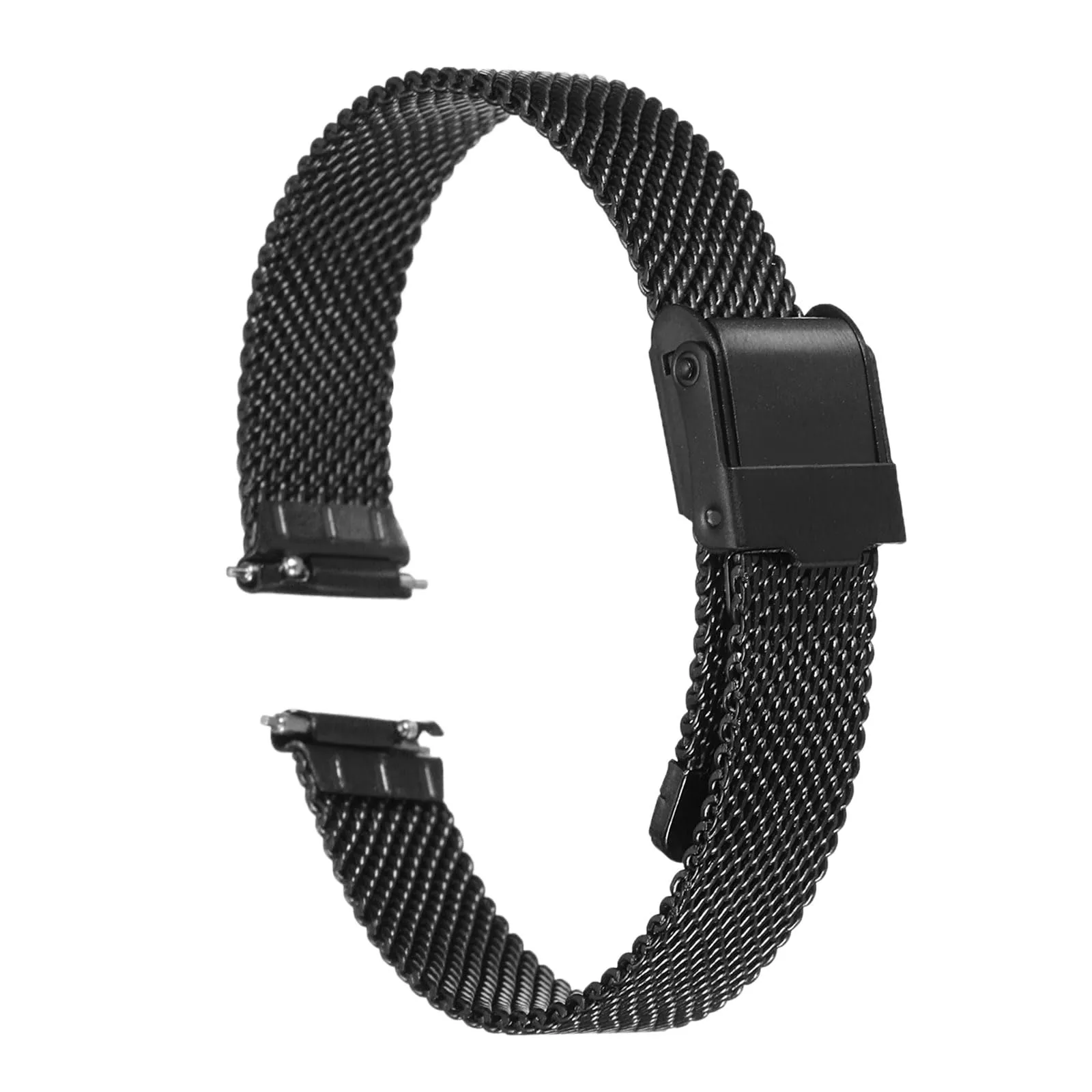 QUARKZMAN 316L Acciaio Inossidabile Maglia Cinturino Orologio 13mm Cinturino Orologio in Metallo Regolabile a Sgancio Rapido per Uomo Donna, Nero - immagine 1
