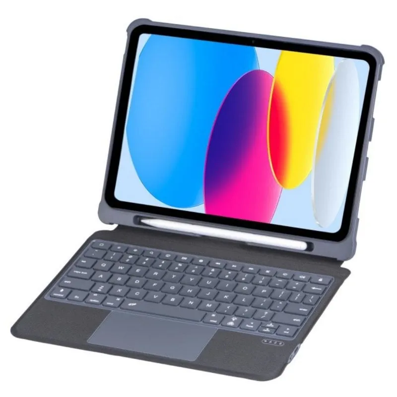 Custodia per Tablet Royal Bailey T5508d Bluetooth Tastiera iPad 10.9 Grigio - immagine 1