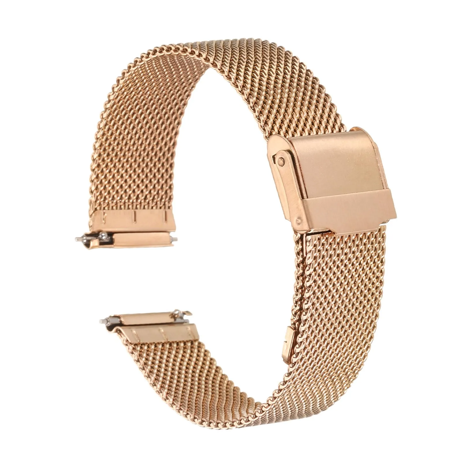 QUARKZMAN 316L Acciaio Inossidabile Maglia Cinturino Orologio 17mm Oro Rosa - immagine 1