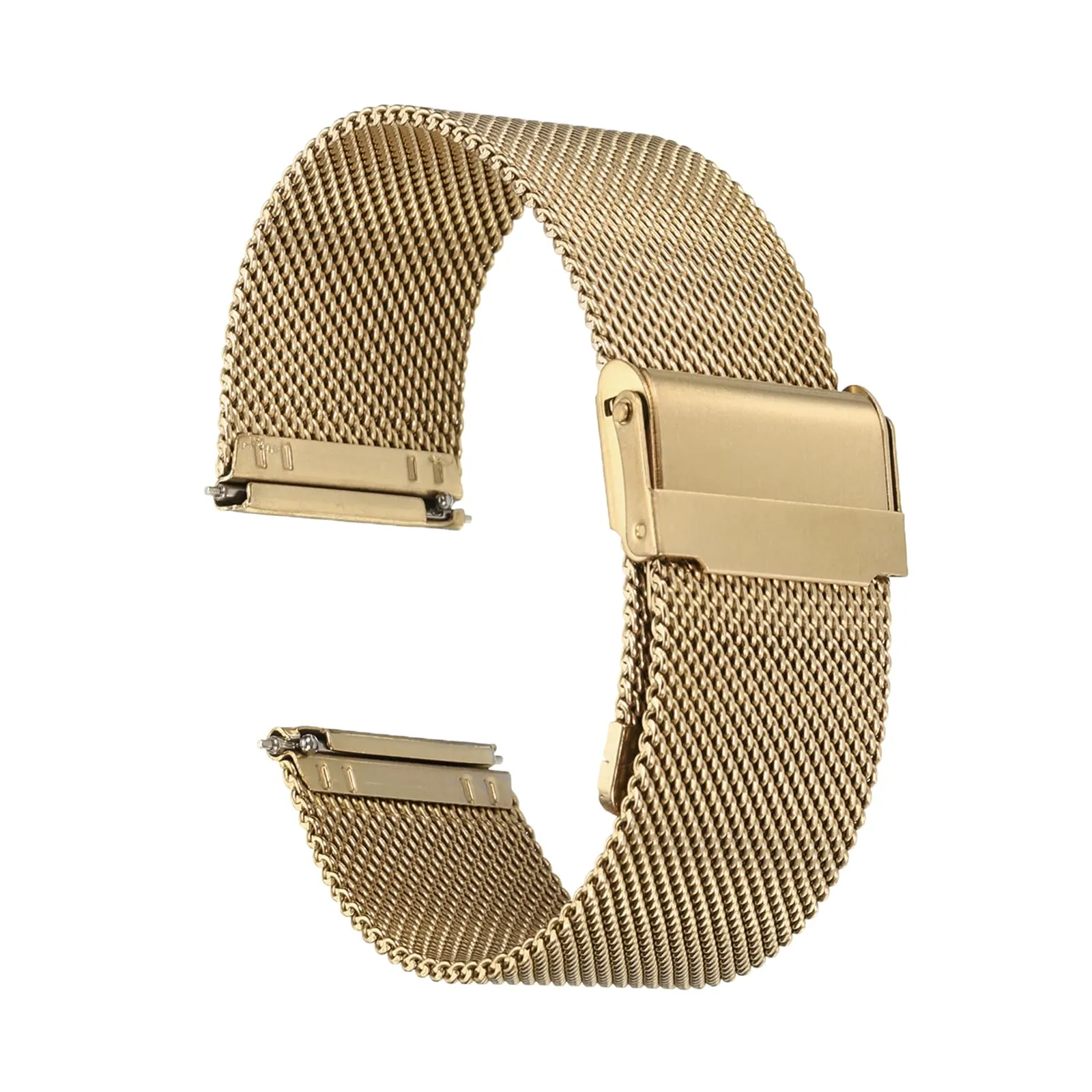 QUARKZMAN 316L Acciaio Inossidabile Maglia Cinturino Orologio 24mm Cinturino Orologio in Metallo Regolabile a Sgancio Rapido per Uomo Donna, Oro Rosa - immagine 1