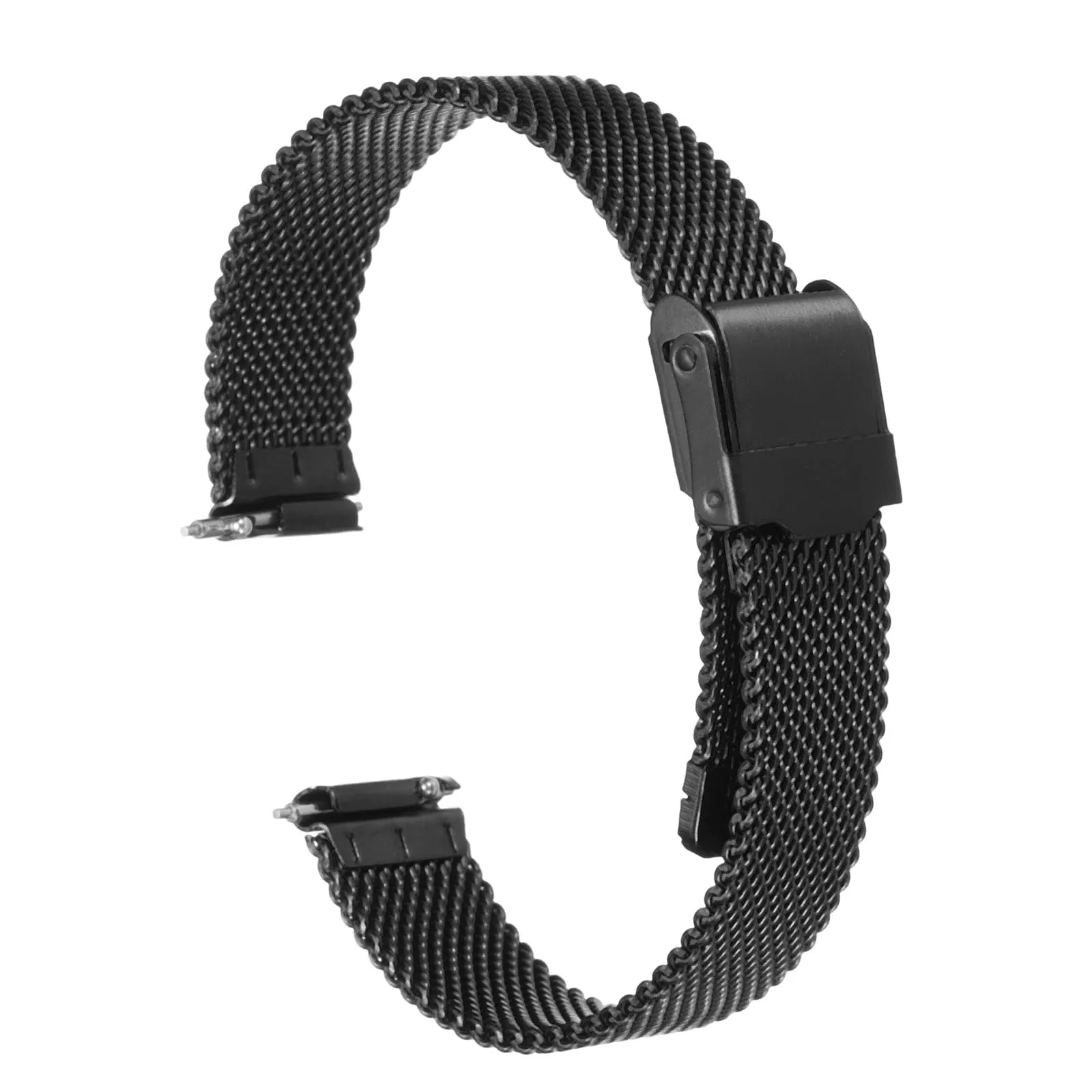 QUARKZMAN 316L Acciaio Inossidabile Maglia Cinturino Orologio 14mm Cinturino Orologio in Metallo Regolabile a Sgancio Rapido per Uomo Donna, Nero - immagine 1
