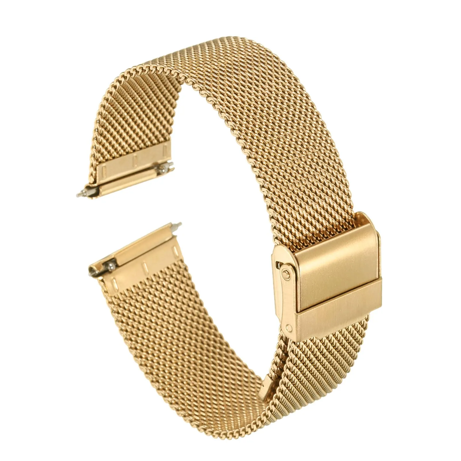 QUARKZMAN 316L Acciaio Inossidabile Maglia Cinturino Orologio 19mm Tono Oro - immagine 1