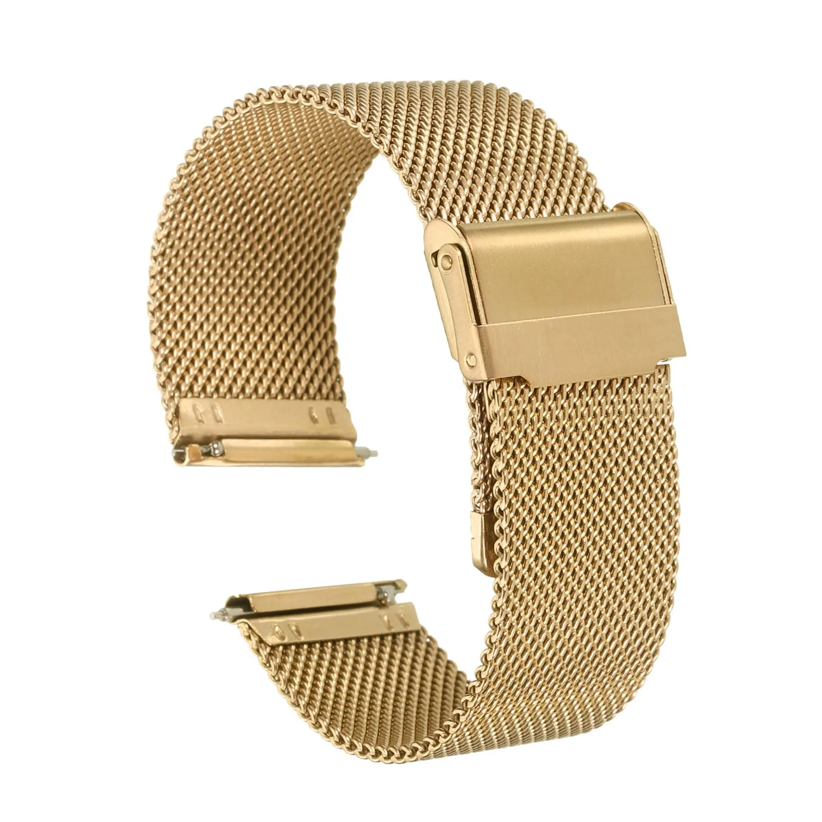 QUARKZMAN 316L Acciaio Inossidabile Maglia Cinturino Orologio 22mm Cinturino Orologio in Metallo Regolabile a Sgancio Rapido per Uomo Donna, Tono Oro - immagine 1