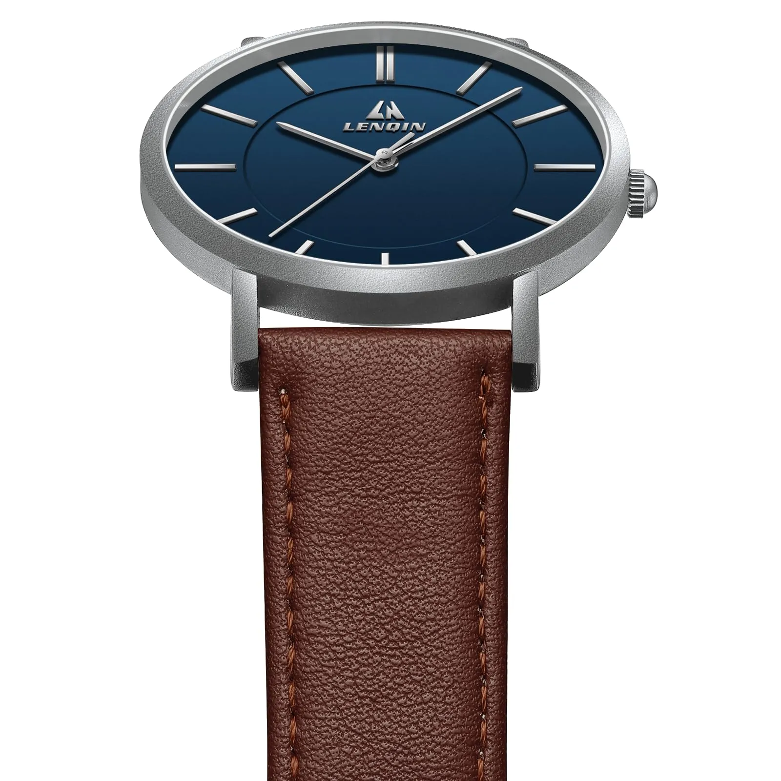 LN LENQIN Orologio Uomo Orologi Polso Uomo Impermeabili Orologi Analogici Al Quarzo Casual Alla Moda Con Data Numeri Romani Cinturino in Pelle - immagine 4