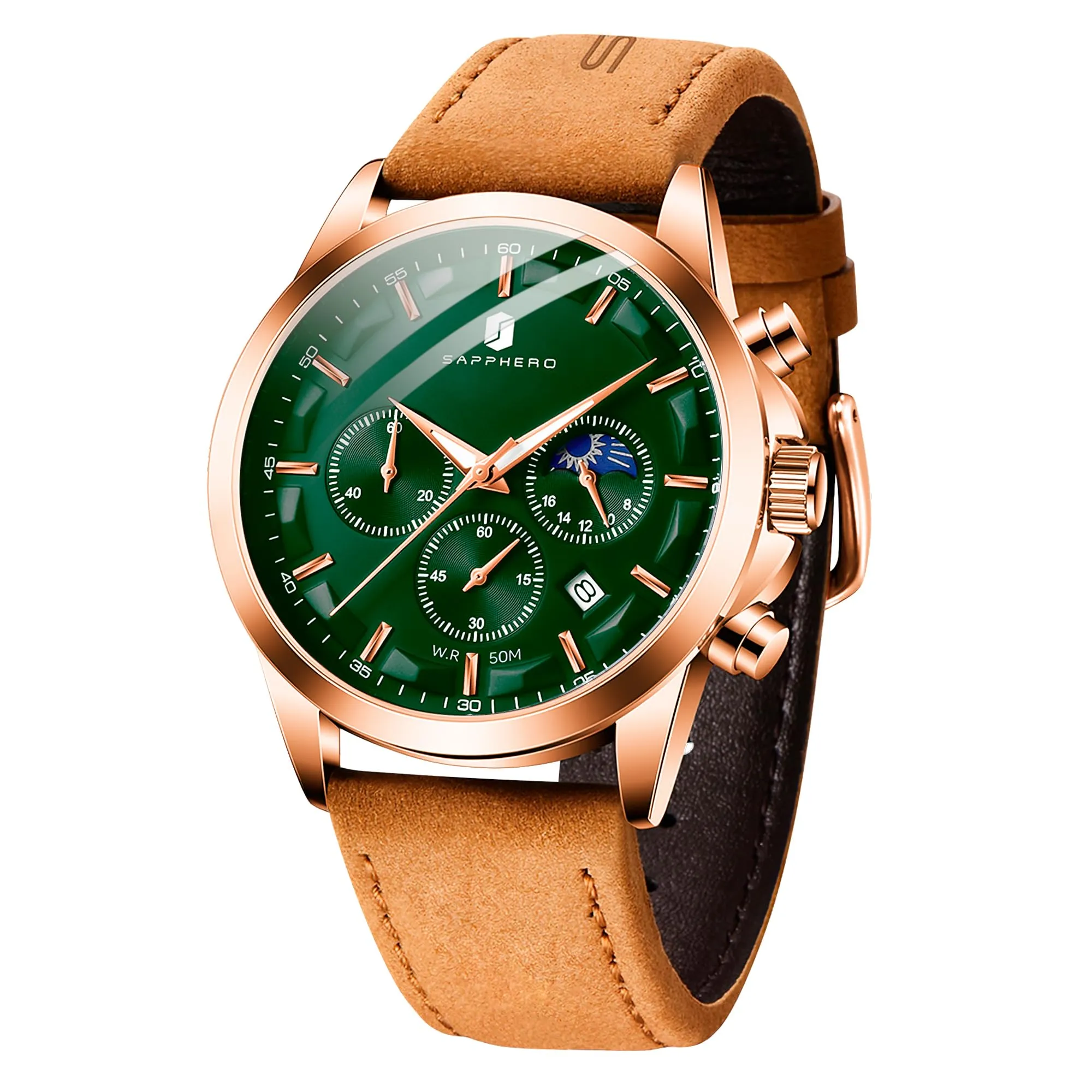 BENYAR BY Orologio da uomo quarzo analogico Cronografi Orologi uomo Regali - immagine 1