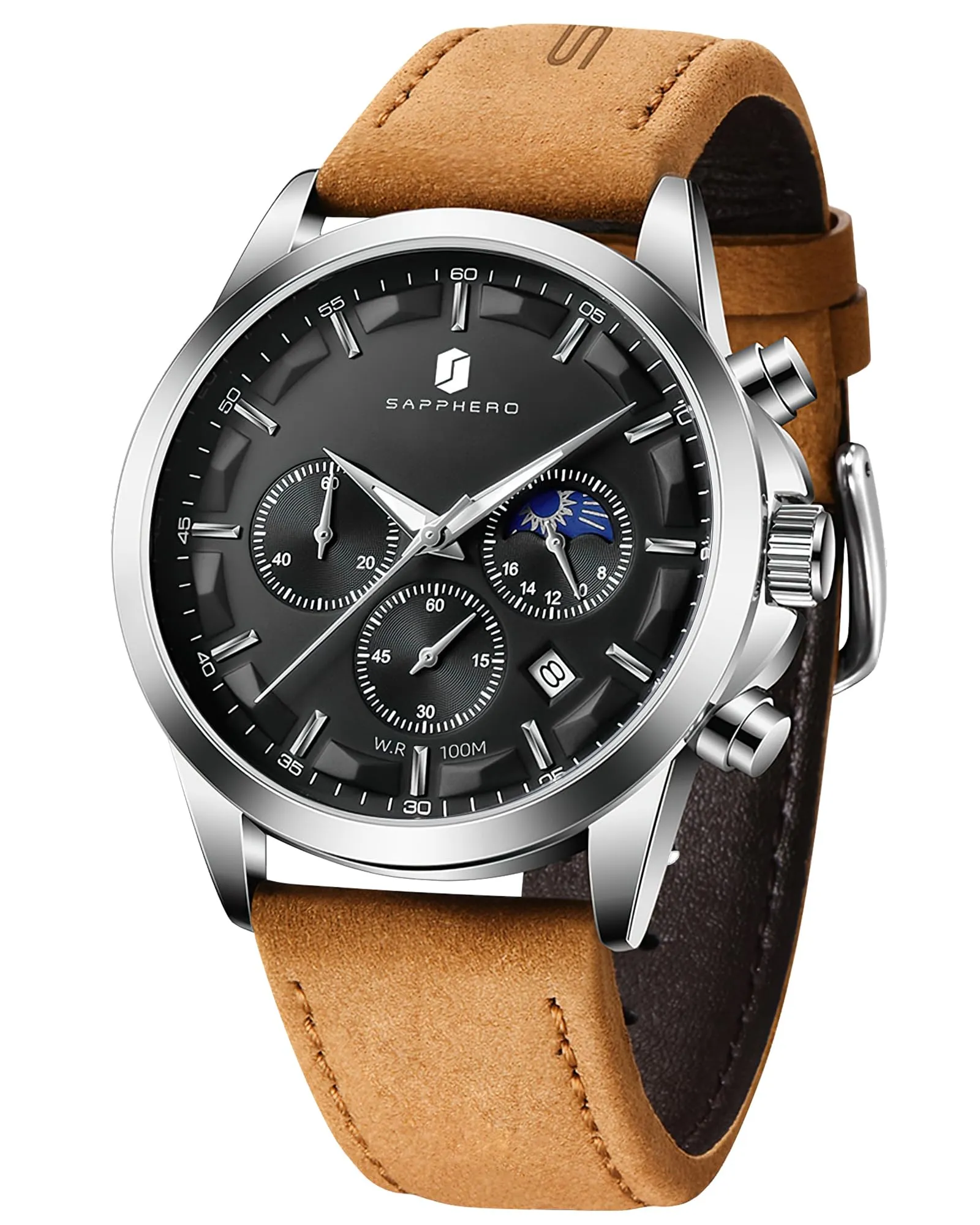 BENYAR BY Orologio da uomo quarzo analogico Cronografi Orologi uomo Regali - immagine 1