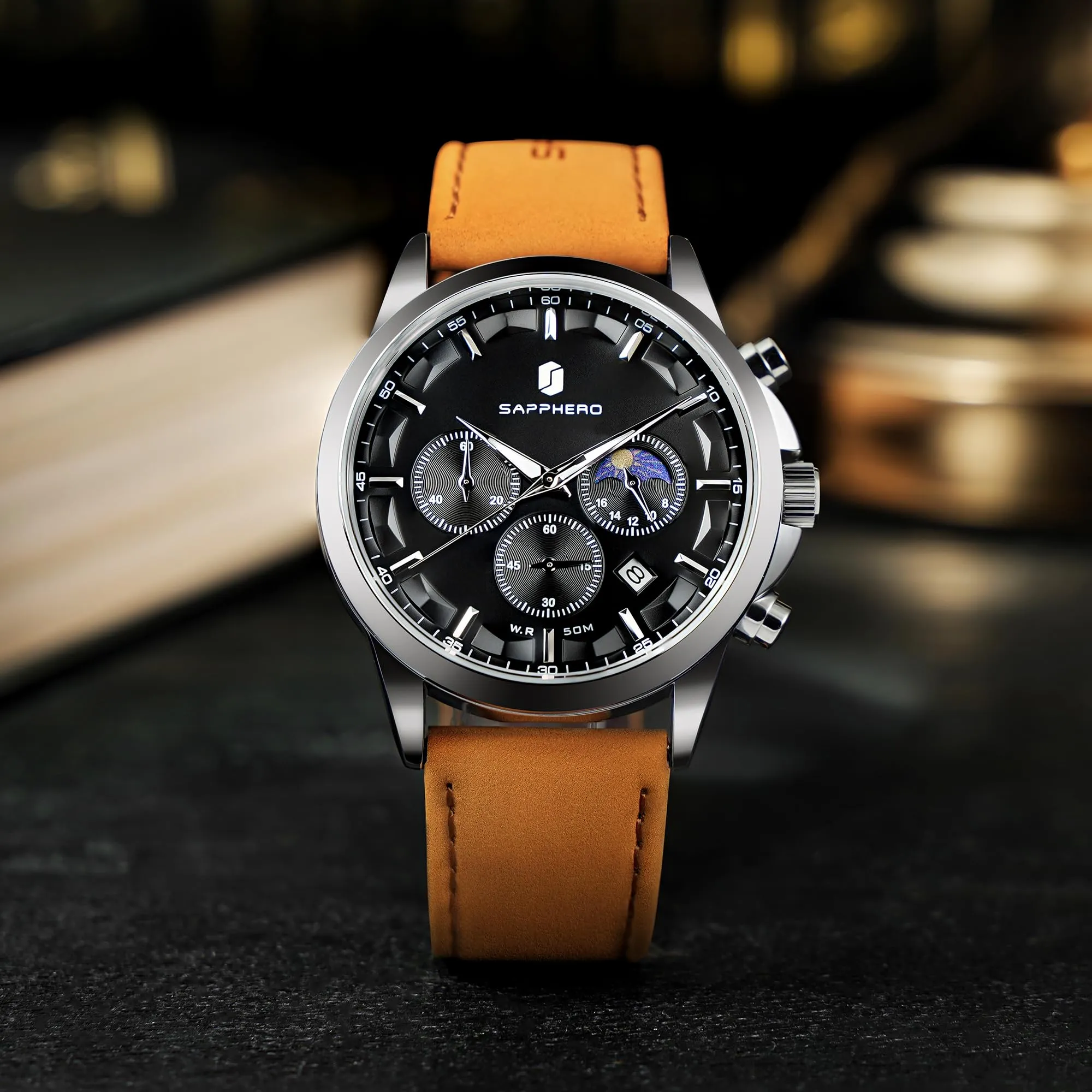 BENYAR BY Orologio da uomo quarzo analogico Cronografi Orologi uomo Regali - immagine 7