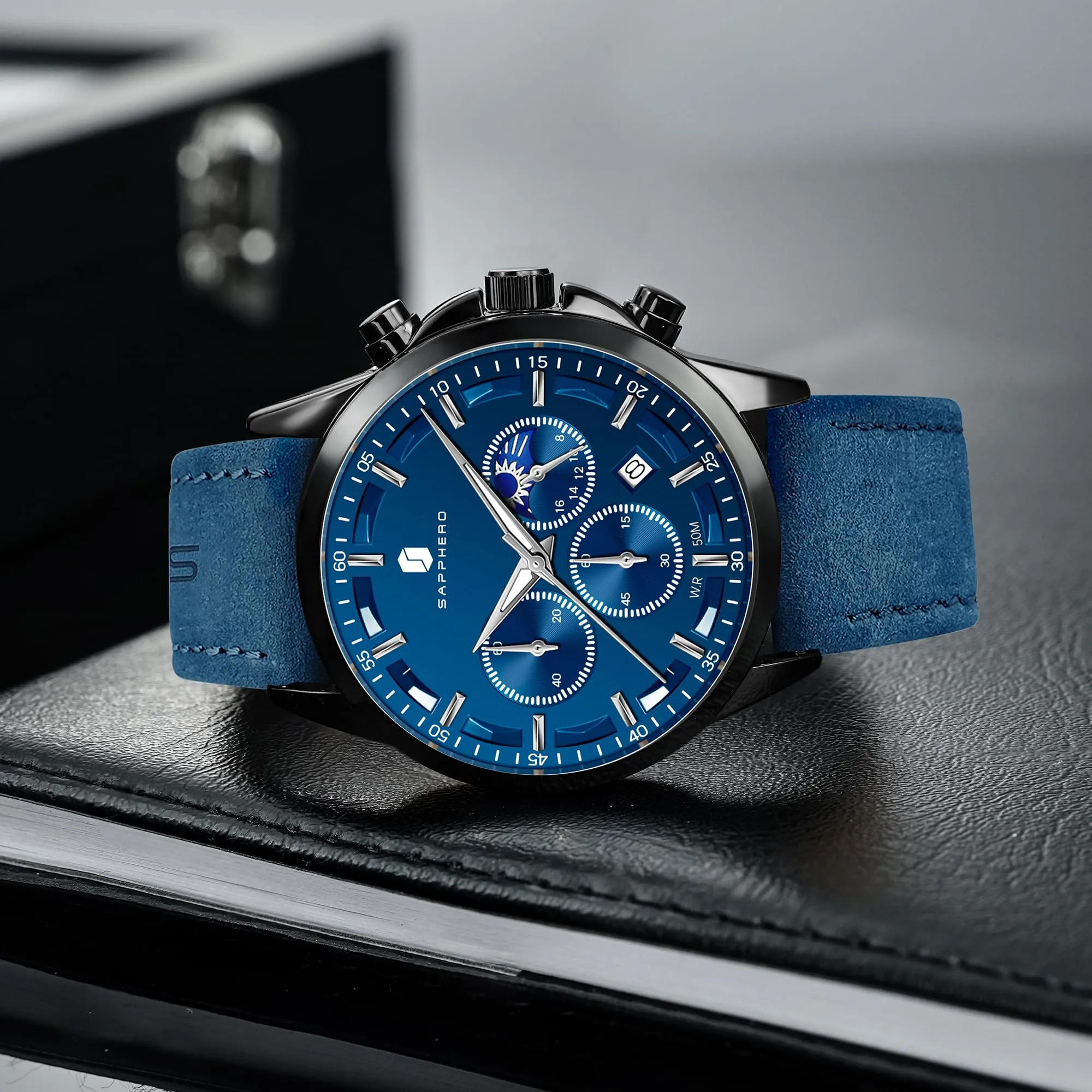 BENYAR BY Orologio da uomo quarzo analogico Cronografi Orologi uomo Regali - immagine 7