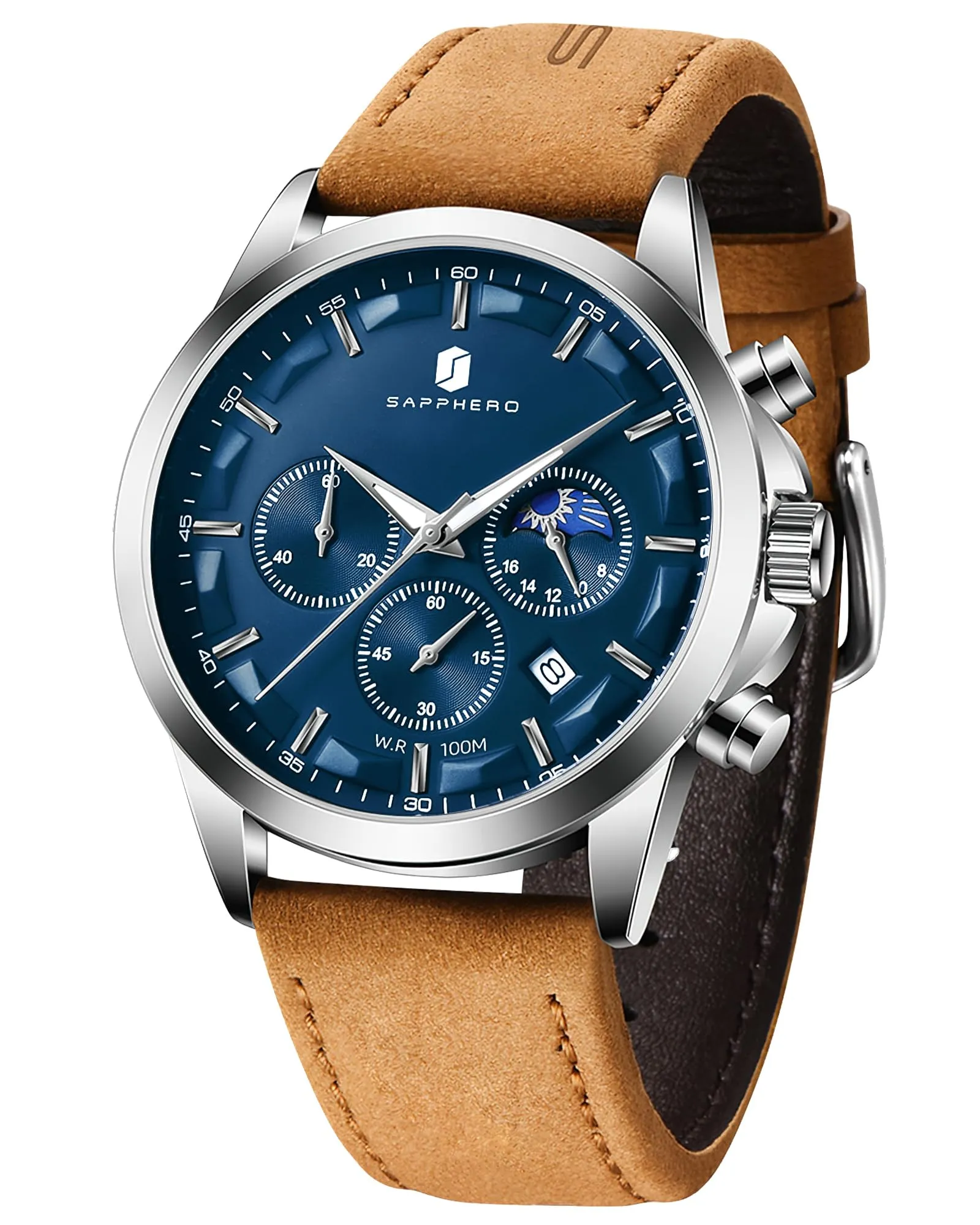 BENYAR BY Orologio da uomo quarzo analogico Cronografi Orologi uomo Regali - immagine 1
