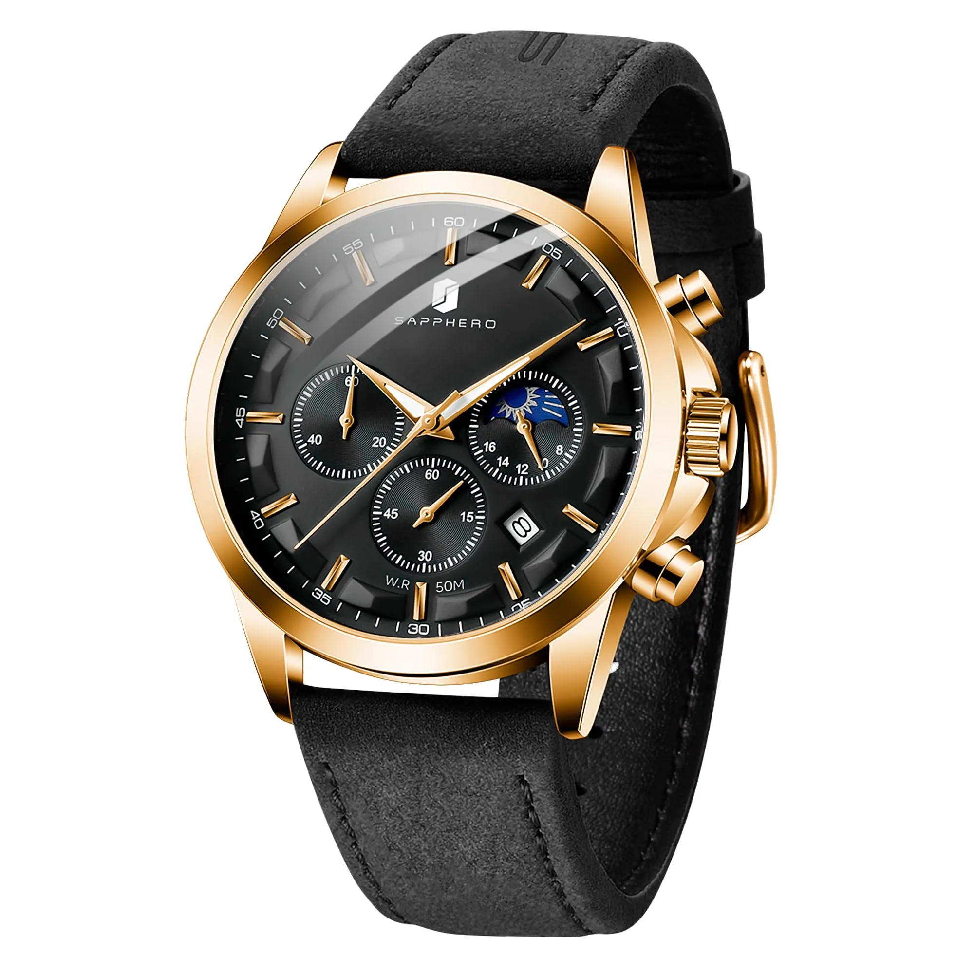 BENYAR BY Orologio da uomo quarzo analogico Cronografi Orologi uomo Regali - immagine 1