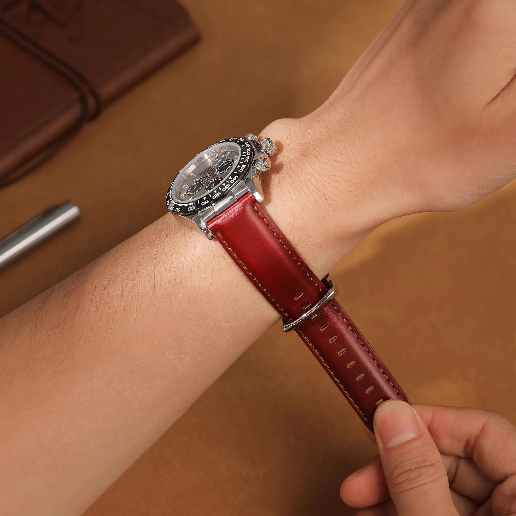 CORROPELLE Cinturini Orologio in Pelle a Sgancio Rapido 18mm 19mm 20mm 21mm 22mm, Elegante Cinturino Vera Pelle Alta qualità Cinturini Ricambio per Uomo Donna, Orologio e Smartwatch - immagine 8