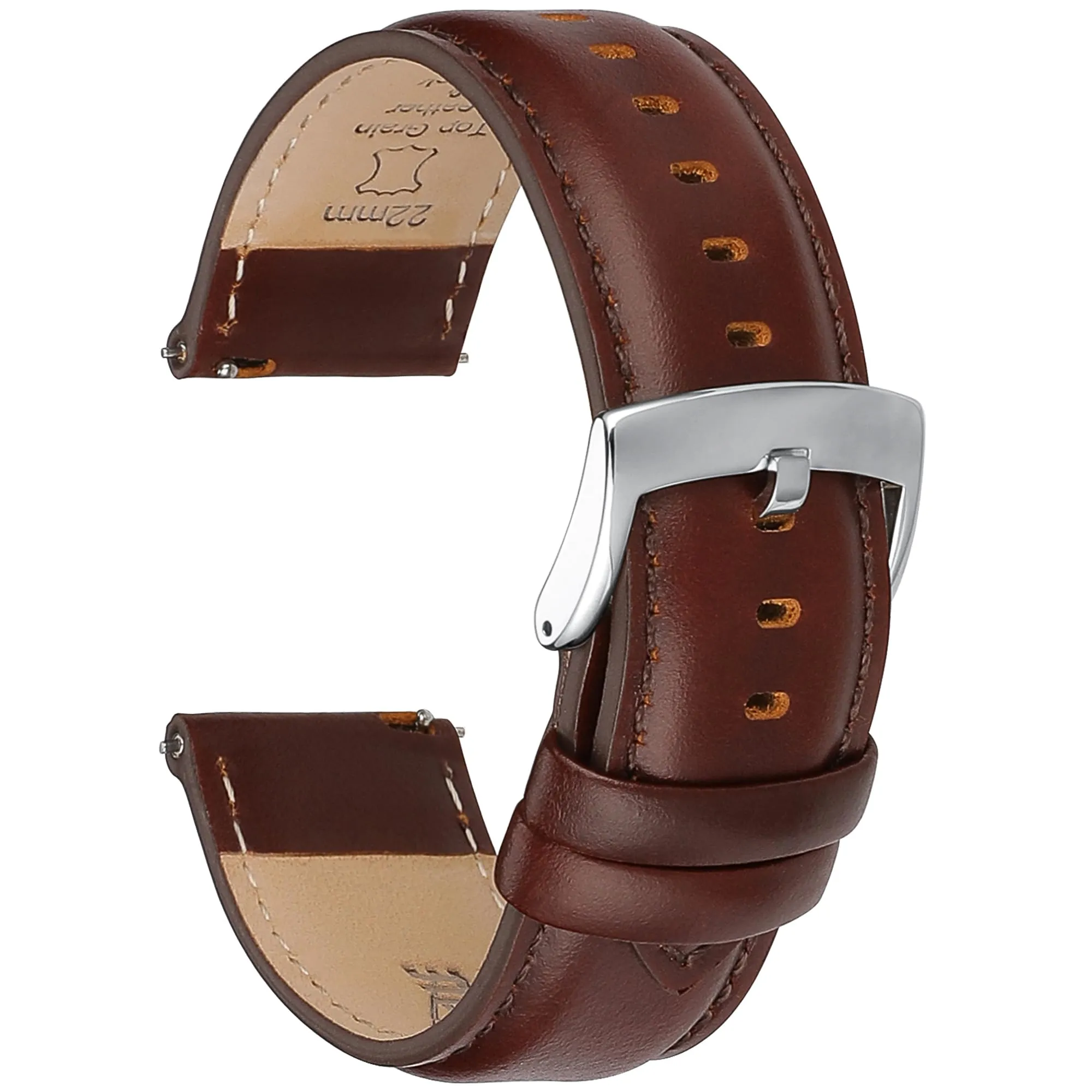 CORROPELLE Cinturini Orologio in Pelle a Sgancio Rapido 18mm 19mm 20mm 21mm 22mm, Elegante Cinturino Vera Pelle Alta qualità Cinturini Ricambio per Uomo Donna, Orologio e Smartwatch - immagine 1