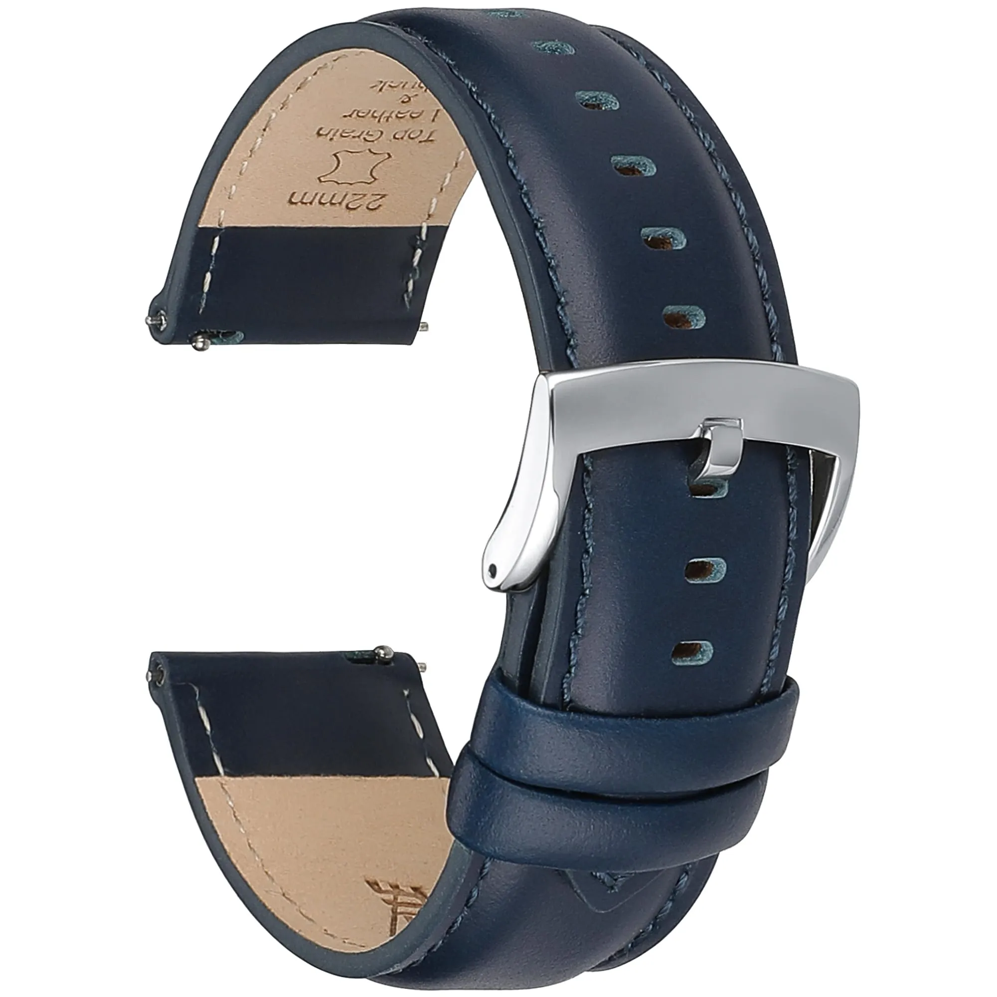 CORROPELLE Cinturini Orologio in Pelle a Sgancio Rapido 18mm 19mm 20mm 21mm 22mm, Elegante Cinturino Vera Pelle Alta qualità Cinturini Ricambio per Uomo Donna, Orologio e Smartwatch - immagine 1