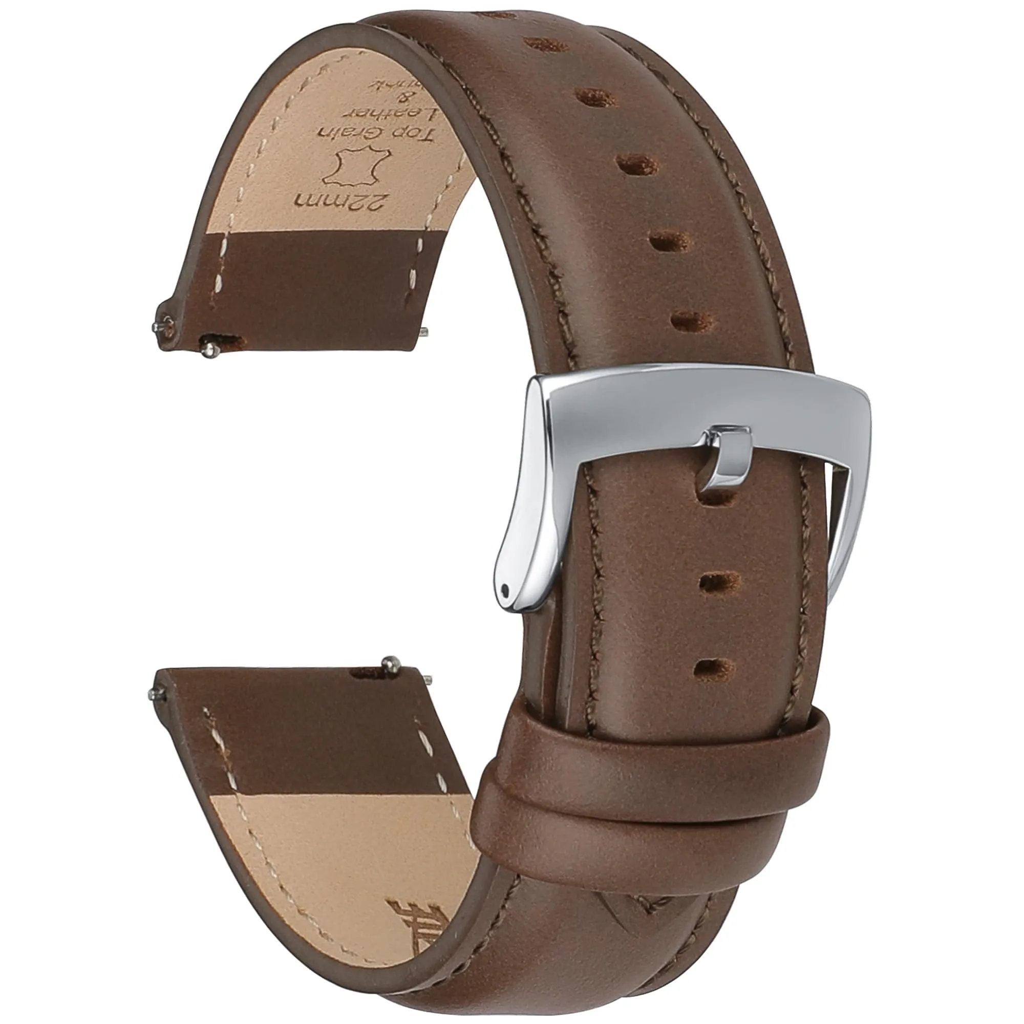 CORROPELLE Cinturini Orologio in Pelle a Sgancio Rapido 18mm 19mm 20mm 21mm 22mm, Elegante Cinturino Vera Pelle Alta qualità Cinturini Ricambio per Uomo Donna, Orologio e Smartwatch - immagine 1