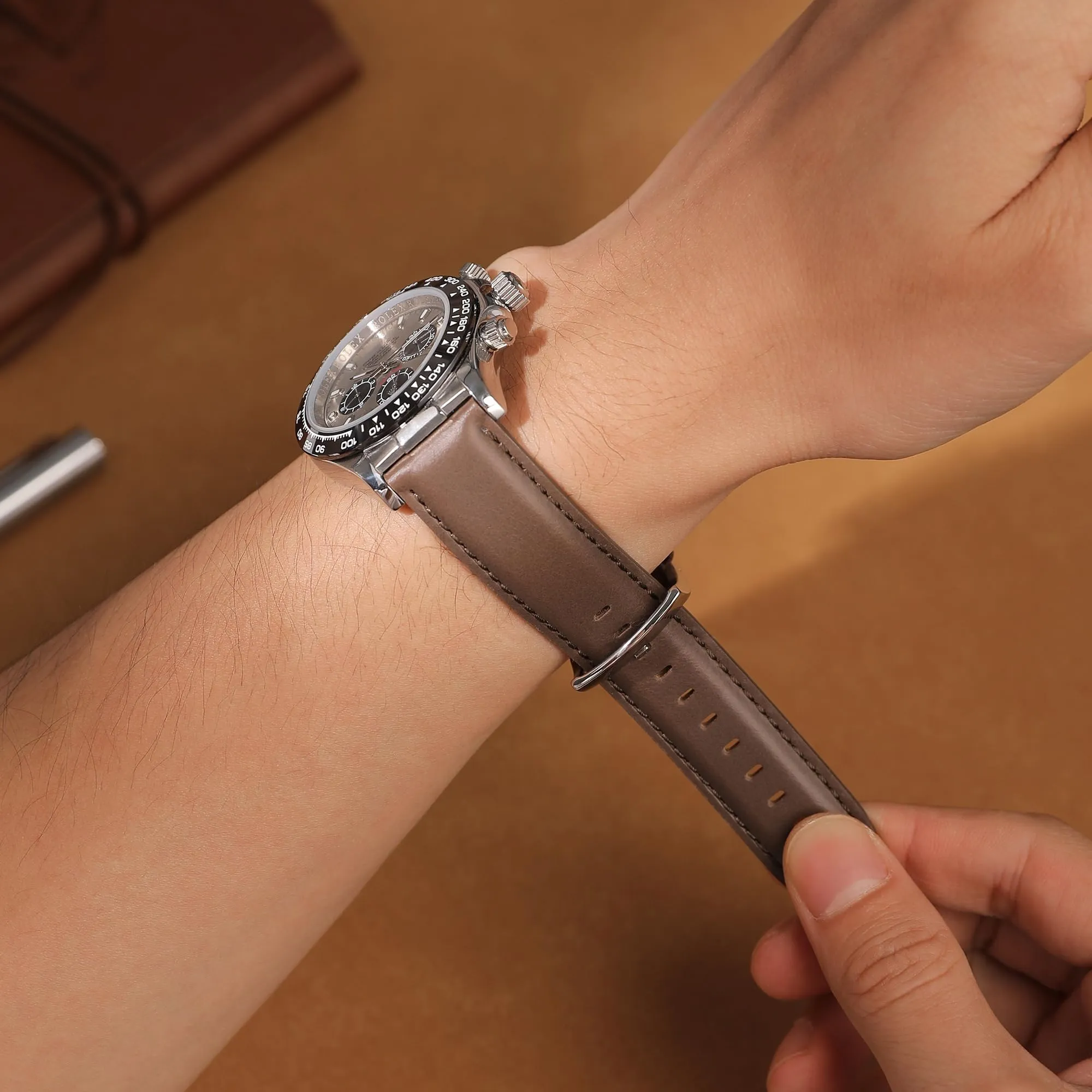 CORROPELLE Cinturini Orologio in Pelle a Sgancio Rapido 18mm 19mm 20mm 21mm 22mm, Elegante Cinturino Vera Pelle Alta qualità Cinturini Ricambio per Uomo Donna, Orologio e Smartwatch - immagine 8