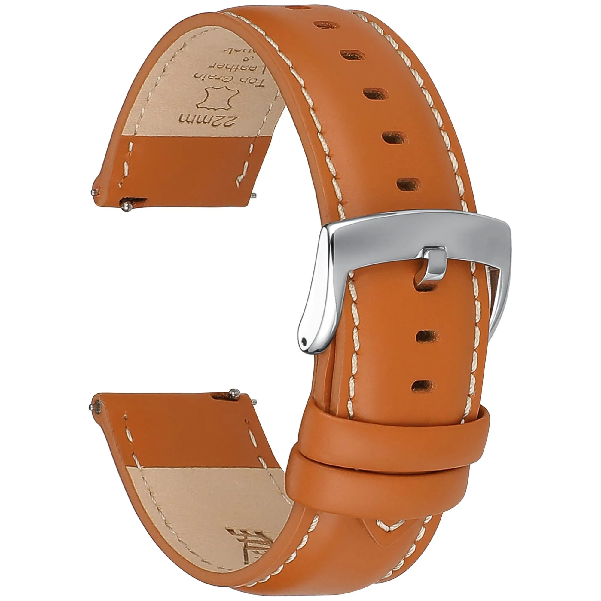 CORROPELLE Cinturini Orologio in Pelle a Sgancio Rapido 18mm 19mm 20mm 21mm 22mm, Elegante Cinturino Vera Pelle Alta qualità Cinturini Ricambio per Uomo Donna, Orologio e Smartwatch - immagine 1