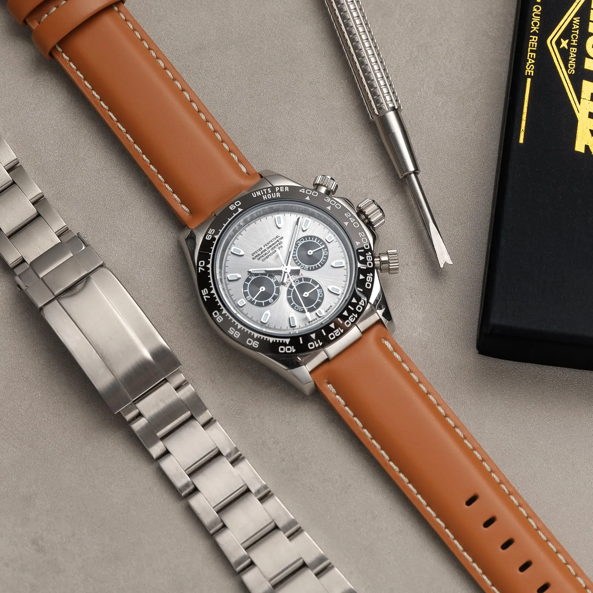 CORROPELLE Cinturini Orologio in Pelle a Sgancio Rapido 18mm 19mm 20mm 21mm 22mm, Elegante Cinturino Vera Pelle Alta qualità Cinturini Ricambio per Uomo Donna, Orologio e Smartwatch - immagine 4