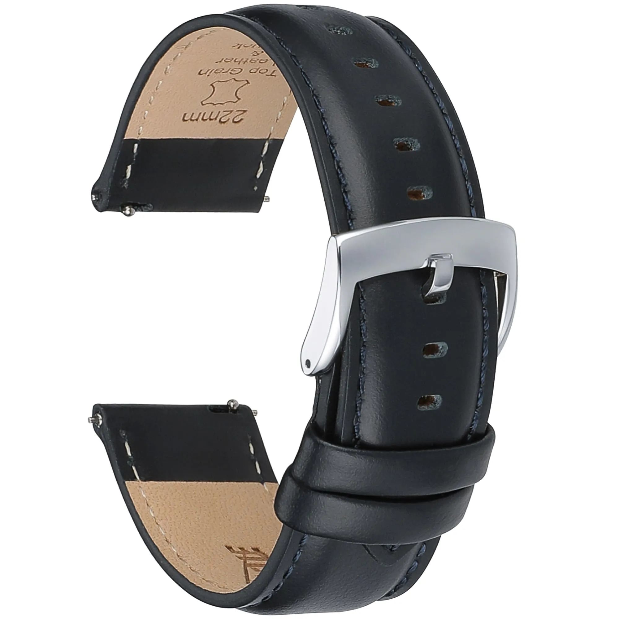 CORROPELLE Cinturini Orologio in Pelle a Sgancio Rapido 18mm 19mm 20mm 21mm 22mm, Elegante Cinturino Vera Pelle Alta qualità Cinturini Ricambio per Uomo Donna, Orologio e Smartwatch - immagine 1