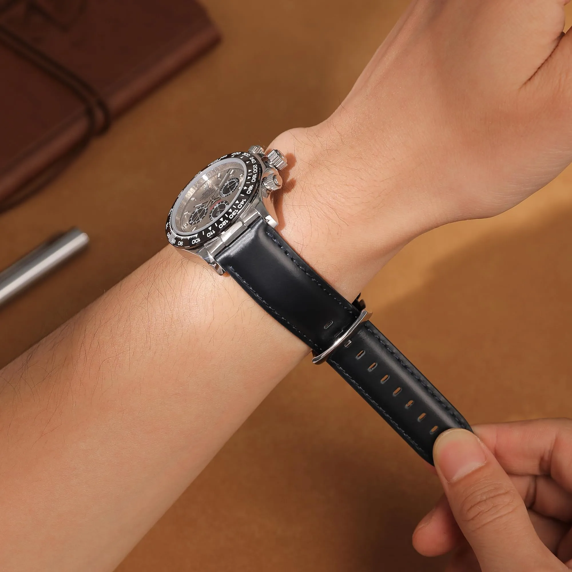 CORROPELLE Cinturini Orologio in Pelle a Sgancio Rapido 18mm 19mm 20mm 21mm 22mm, Elegante Cinturino Vera Pelle Alta qualità Cinturini Ricambio per Uomo Donna, Orologio e Smartwatch - immagine 8