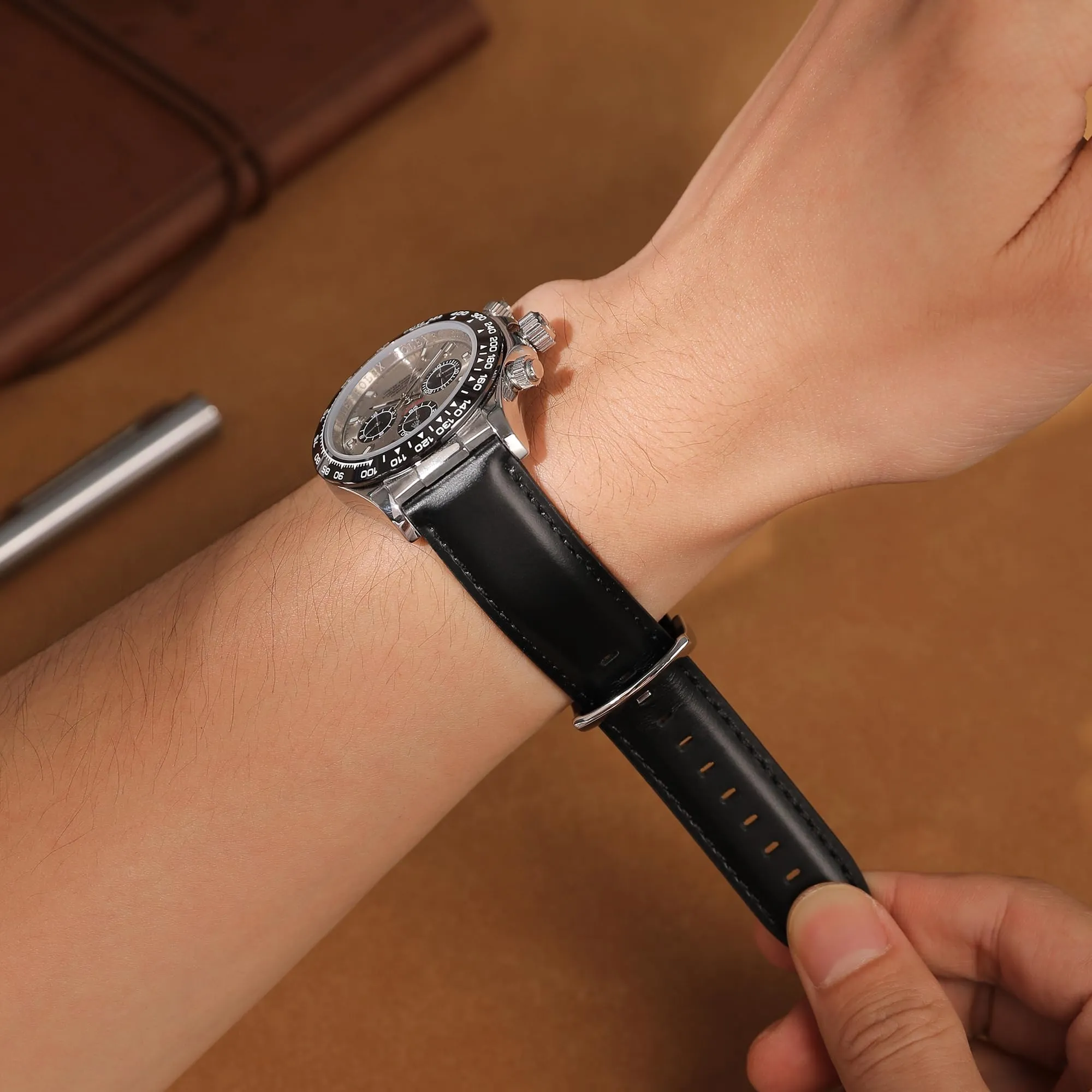 CORROPELLE Cinturini Orologio in Pelle a Sgancio Rapido 18mm 19mm 20mm 21mm 22mm, Elegante Cinturino Vera Pelle Alta qualità Cinturini Ricambio per Uomo Donna, Orologio e Smartwatch - immagine 8
